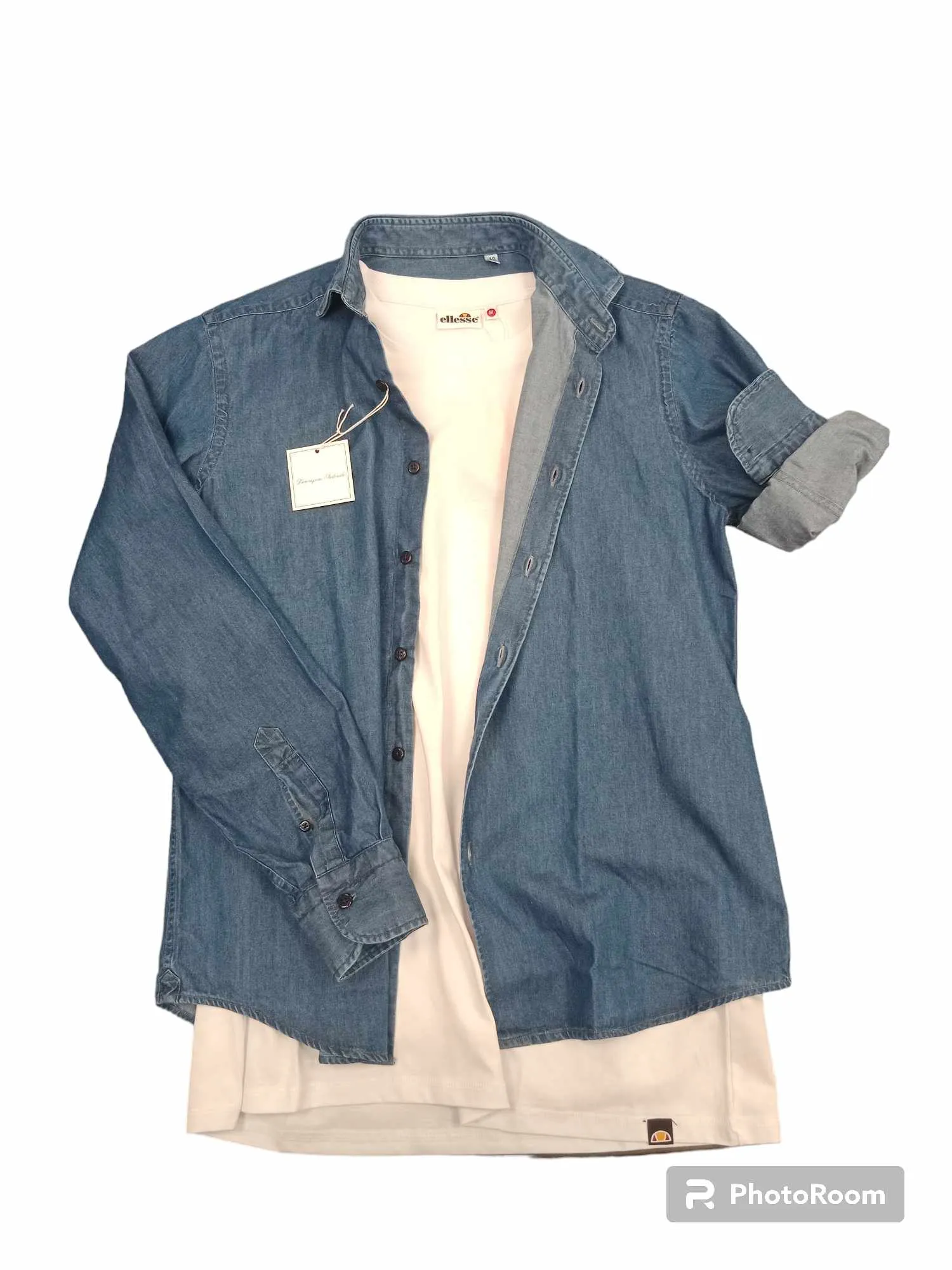 PRIVATE LABEL Camicia denim manica lunga DENIM