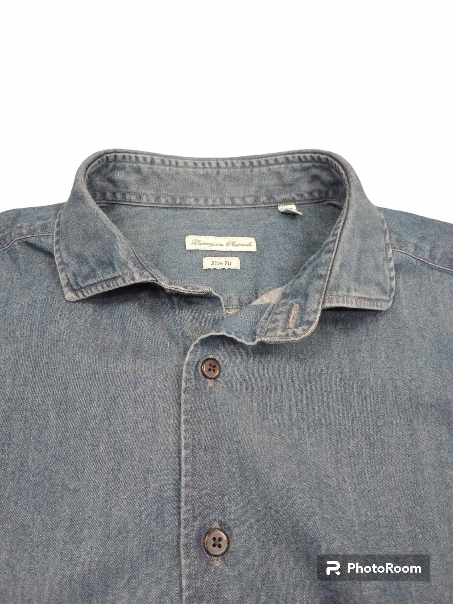 PRIVATE LABEL Camicia denim manica lunga DENIM