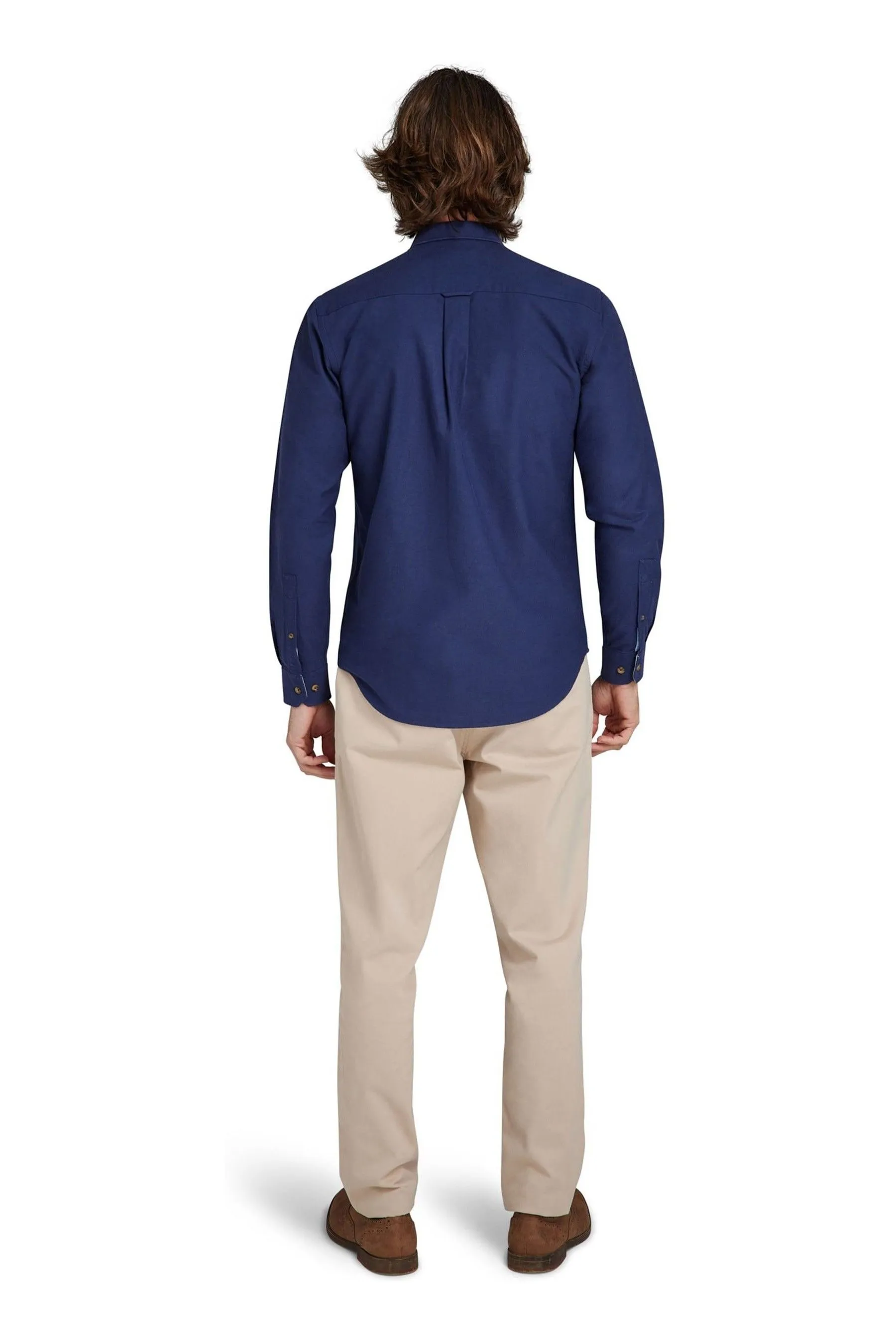 Raging Bull Blu - Camicia classica con Manica lunga Oxford