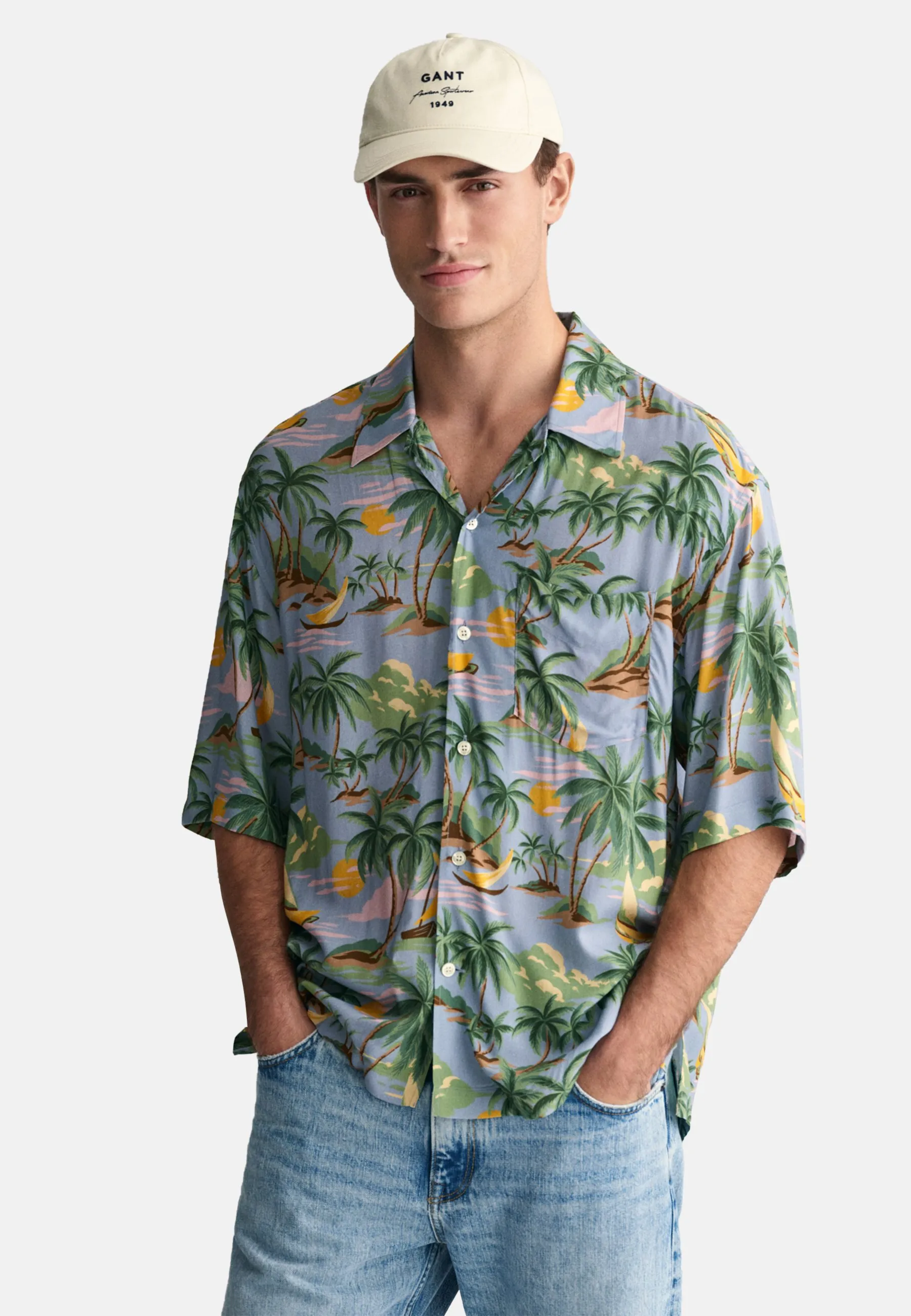 RELAXED FIT HAWAIIAN SHORT SLEEVE  - Camicia