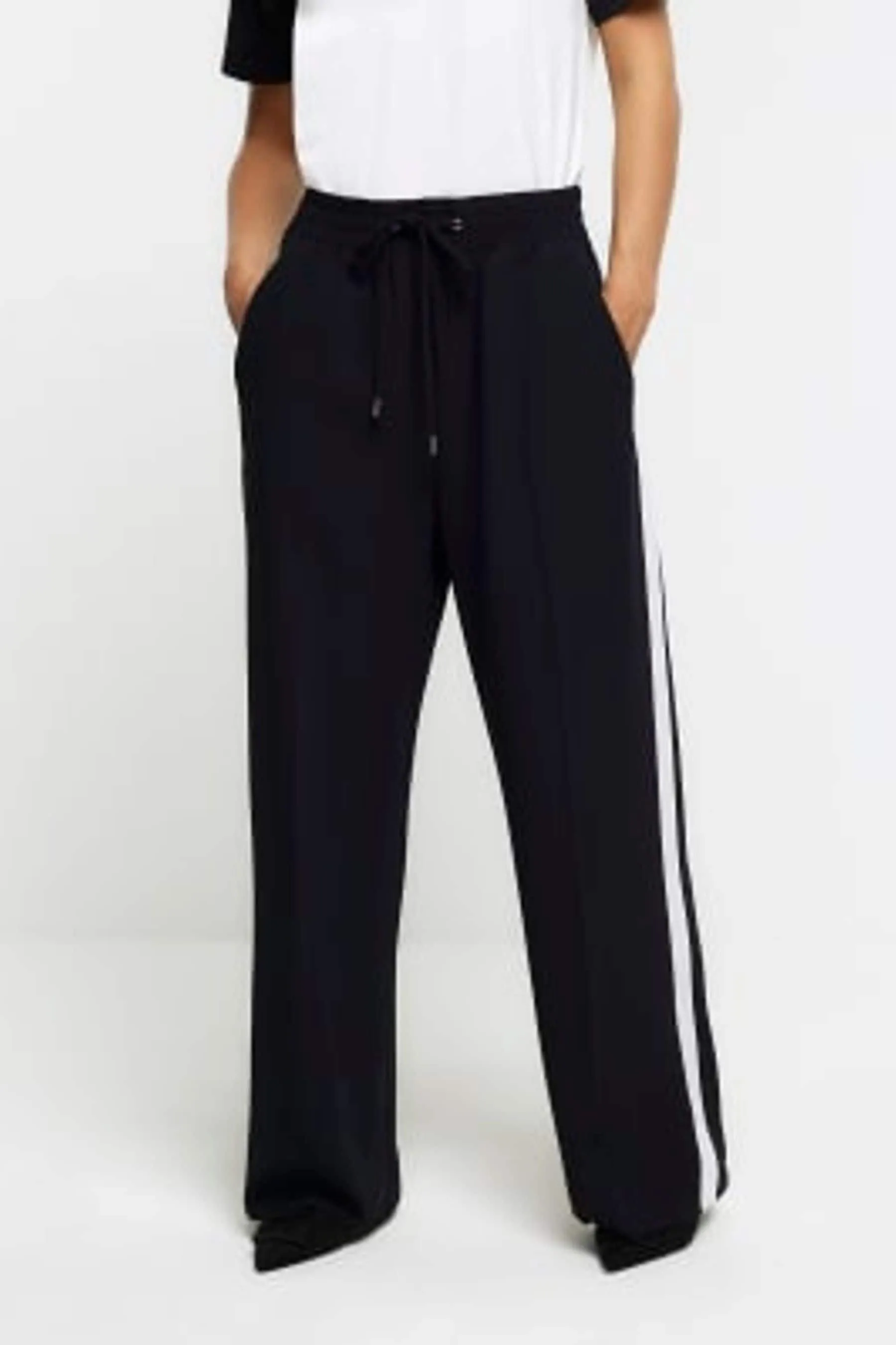 River Island Petite - A righe a fondo Pantaloni da jogging ampio