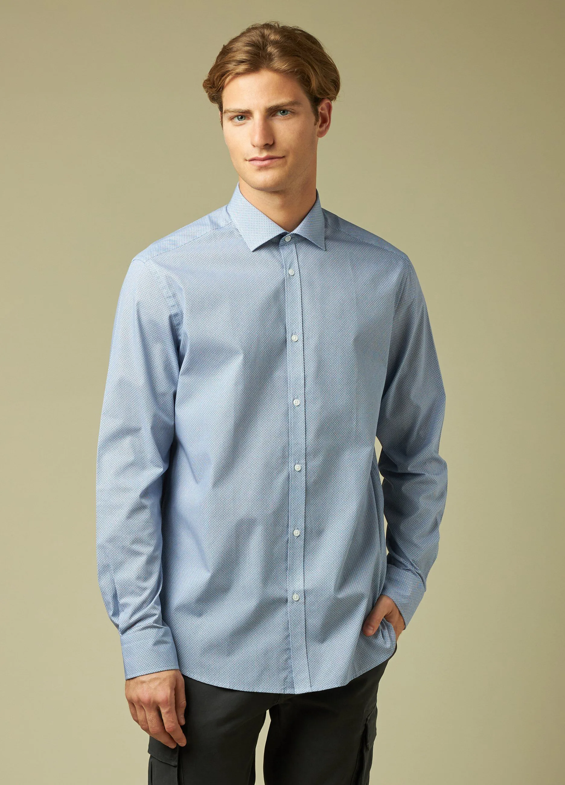 RUMFORD  Camicia micro fantasia uomo