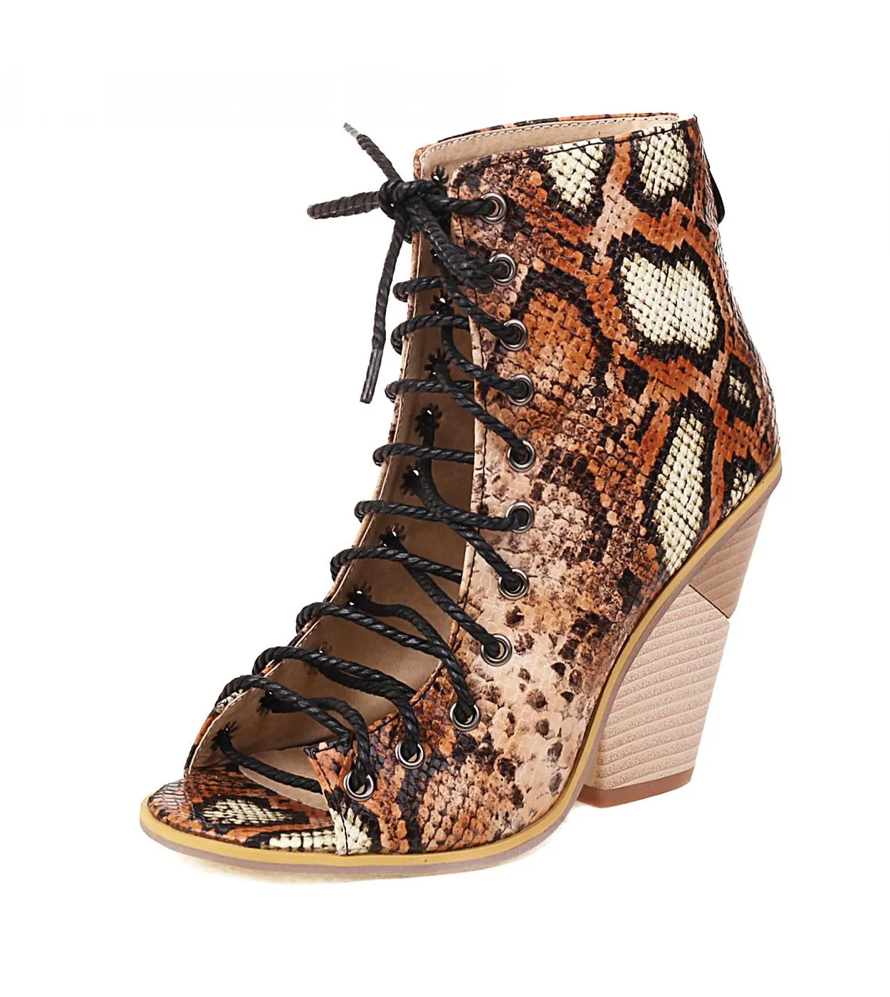 Sandali da donna eleganti Tacchi altissimi Scarpe estive per donna 2023 Zeppe in pelle Tacco Sandali femminili Scarpe da donna