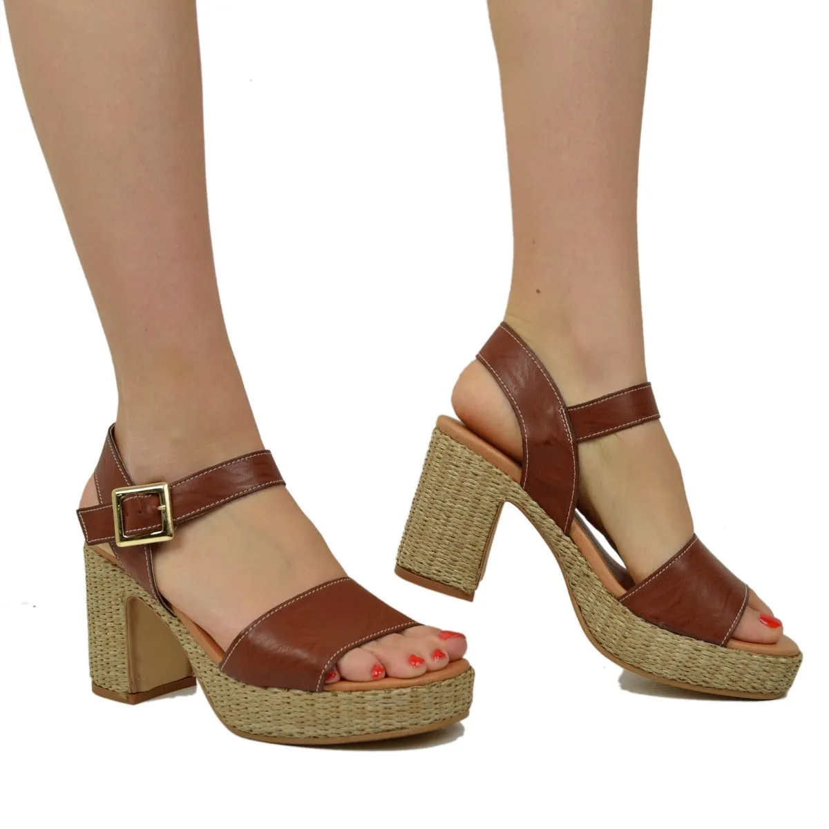 Sandali Donna con Cinturino Testa di Moro Made in Italy