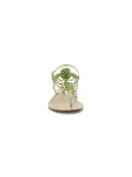 Sandalo basso Capri POSITANO GIOIELLO in laminato e crystal platino e verde