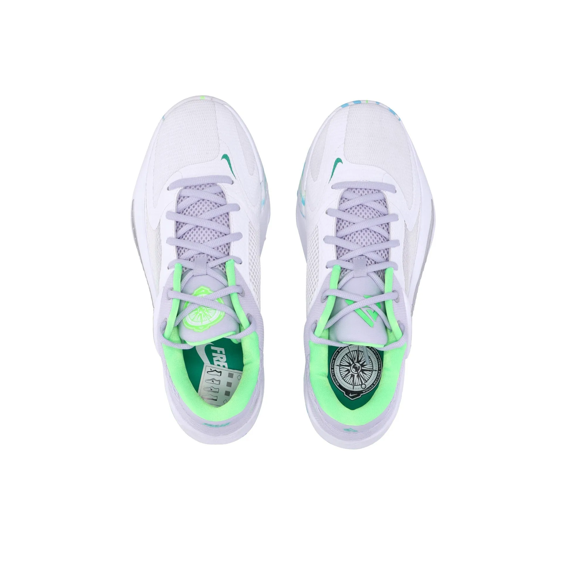 Scarpa Basket Uomo Zoom Freak 4 White/oxygen Purple/black/stadium Green