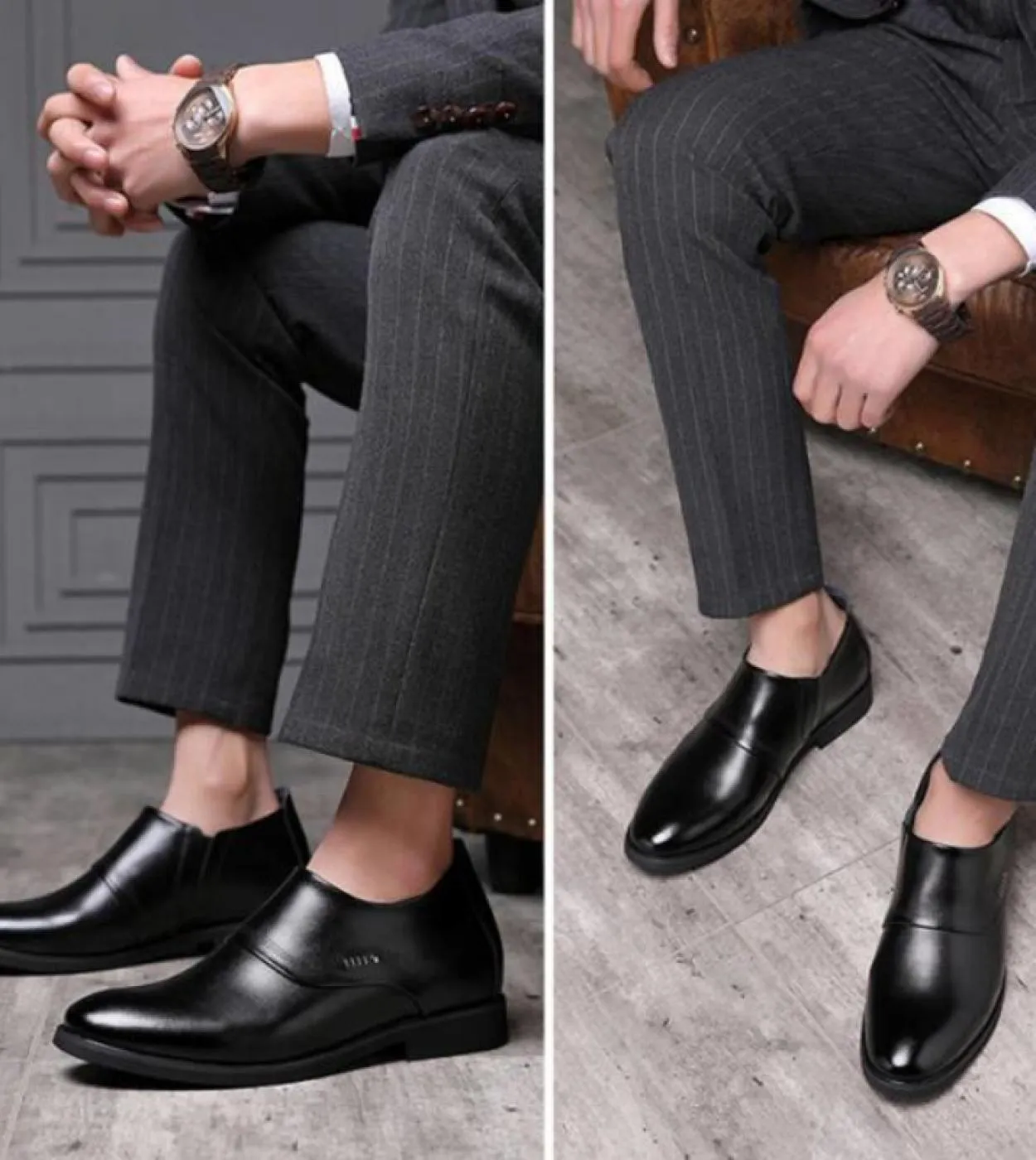 Scarpe casual da uomo daffari Aumento interno 6 cm più alte Oxford quotidiane per uomo Tacchi da uomo stile britannico Four Sea