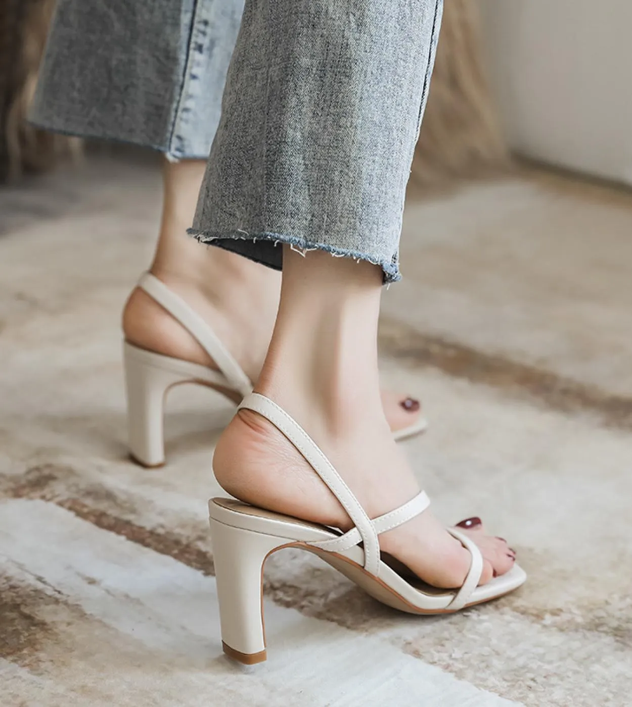 Scarpe da donna a fascia stretta eleganti comode con tacco alto per sandali da donna donna gladiatore estivo 2022 spedizione gra