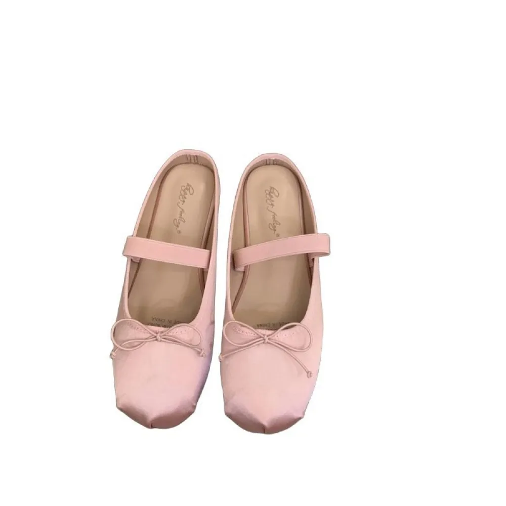 Scarpe da sera piatte, Mezze pantofole, Scarpe da fata per abbigliamento esterno, Scarpe singole Mary Jane primavera ed estate 2
