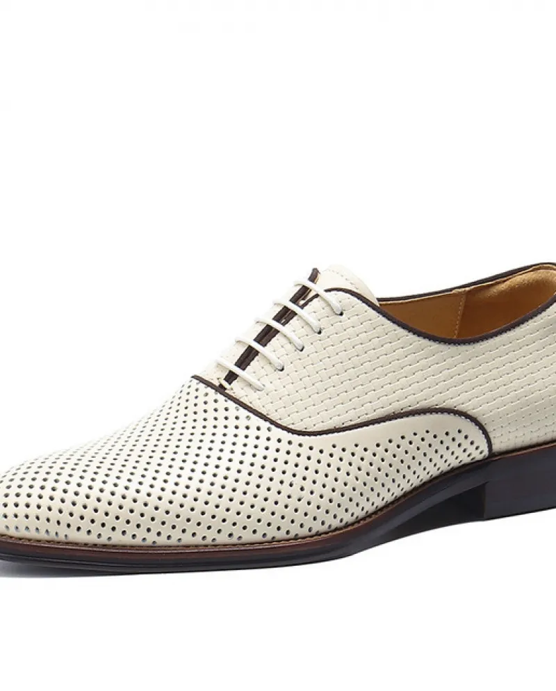 Scarpe eleganti da uomo estive 2022 Nuovo abito sociale da sposa di lusso in vera pelle fatte a mano comode scarpe bianche vuote