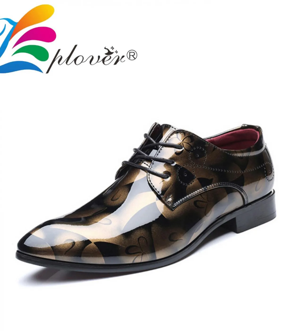 Scarpe eleganti da uomo in pelle verniciata alla moda per uomo Scarpe da cerimonia da sposa con punta a punta Scarpe da uomo Oxf