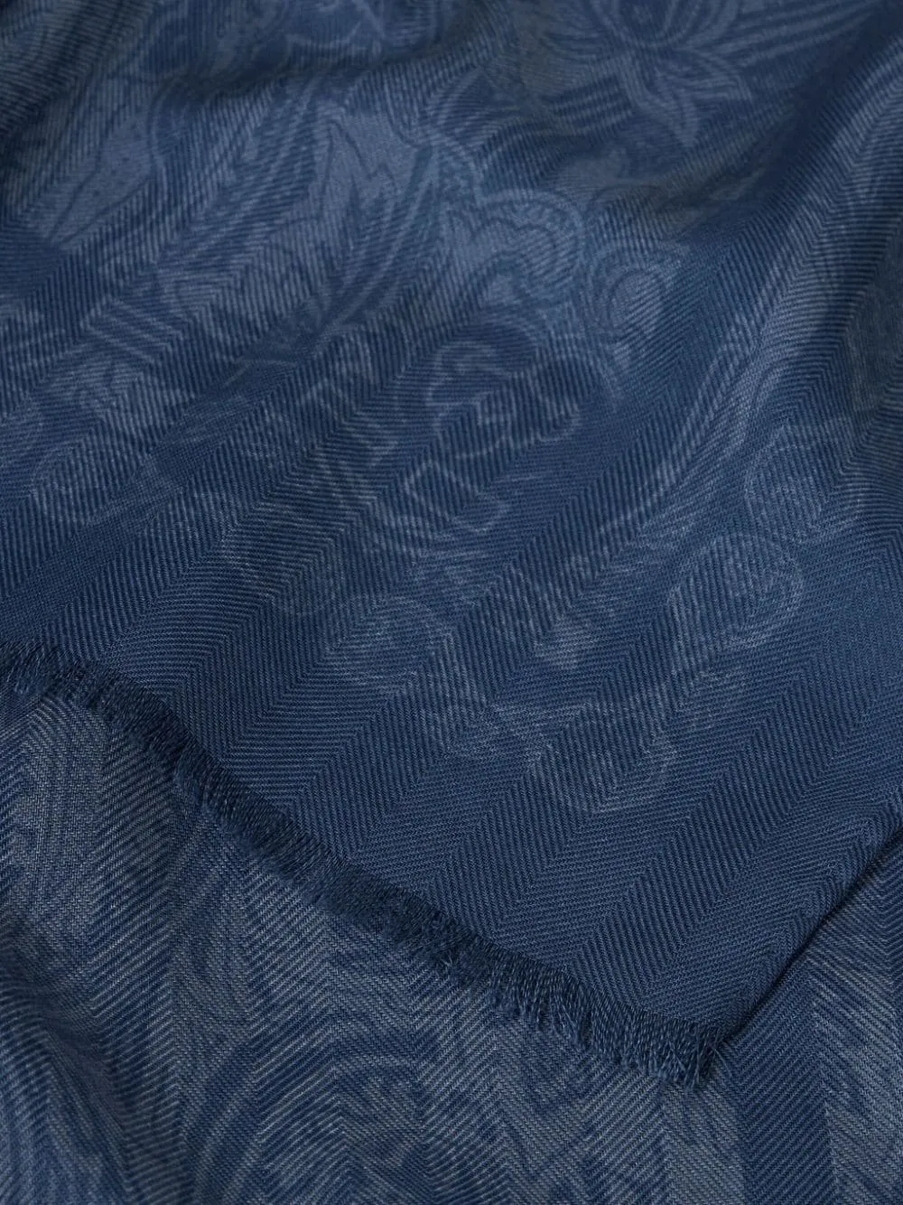 Sciarpa blu stampa paisley