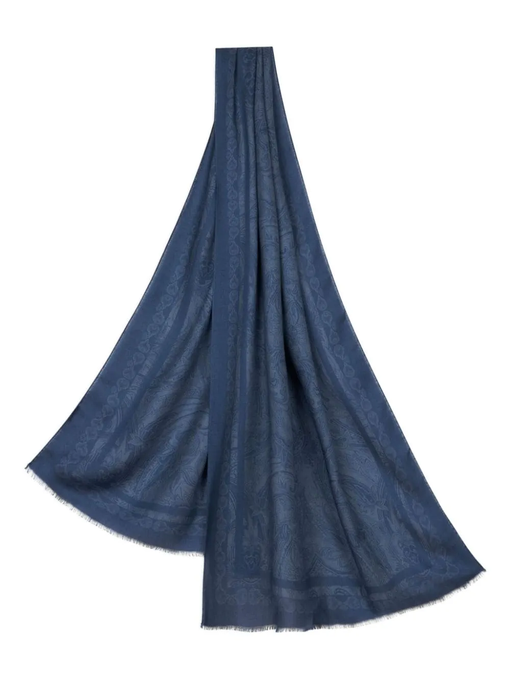 Sciarpa blu stampa paisley