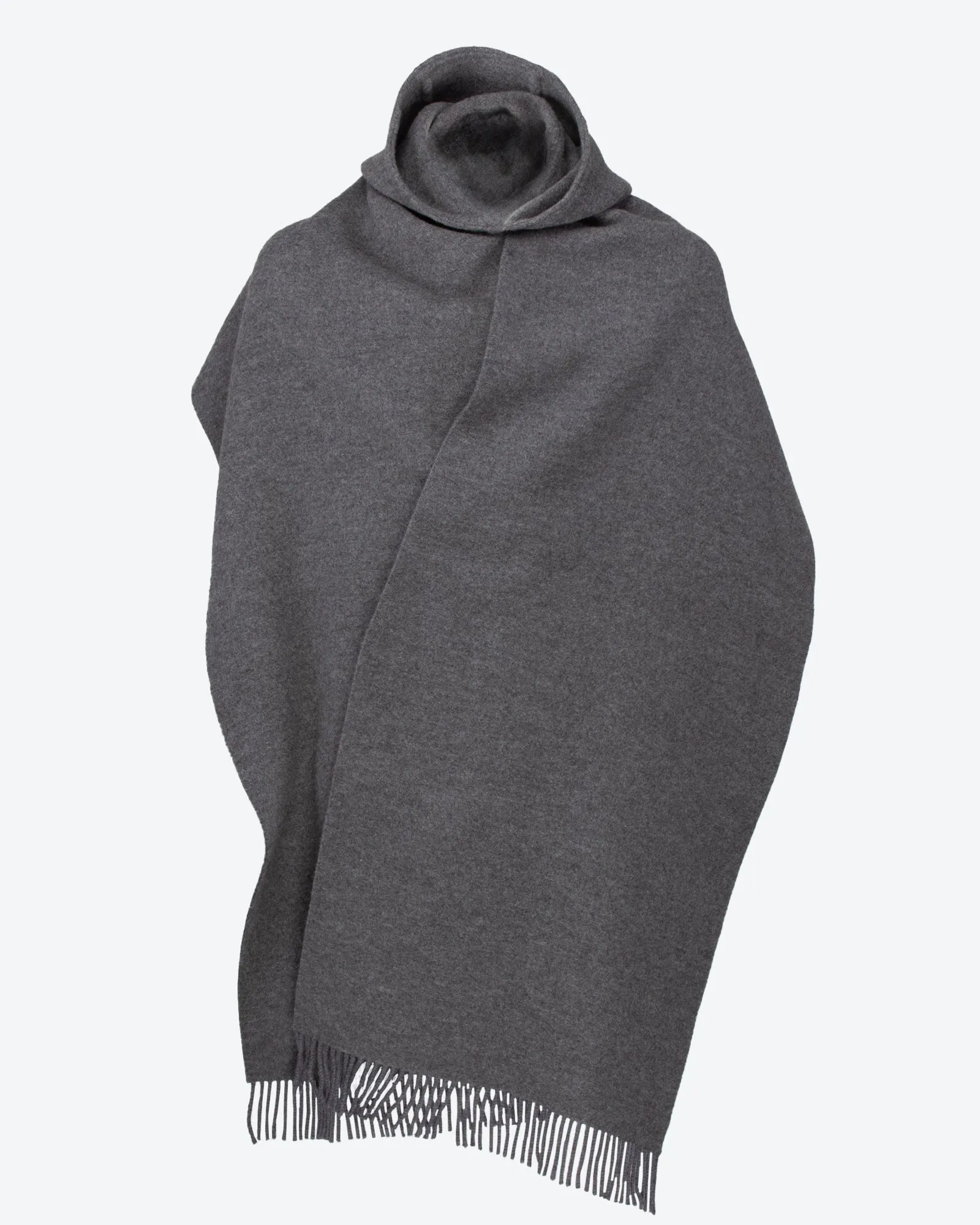 Sciarpa con cappuccio in lana e cashmere