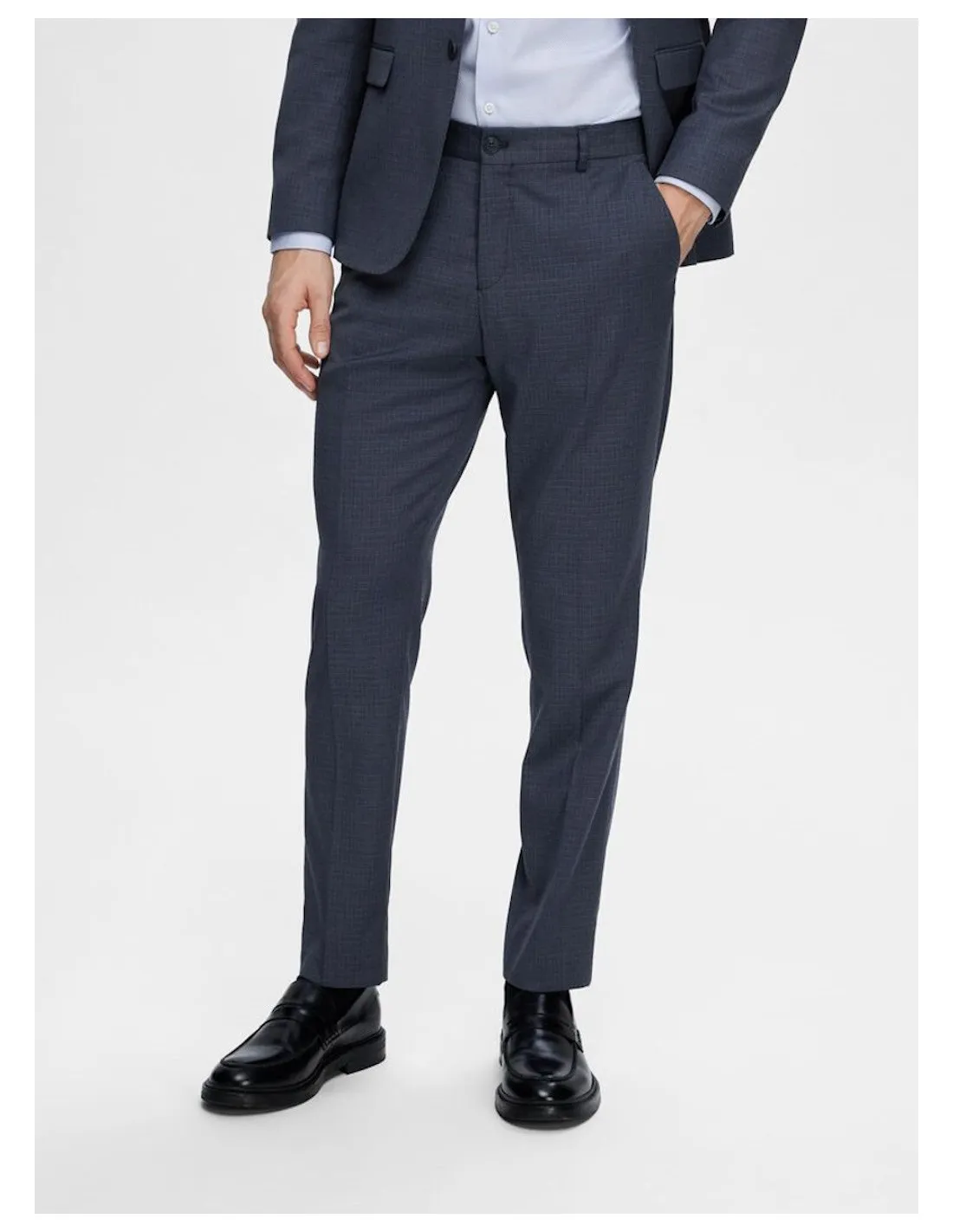 SELECTED TAILORED TROUSERS UOMO,SLHSLIM-NEIL BLUE