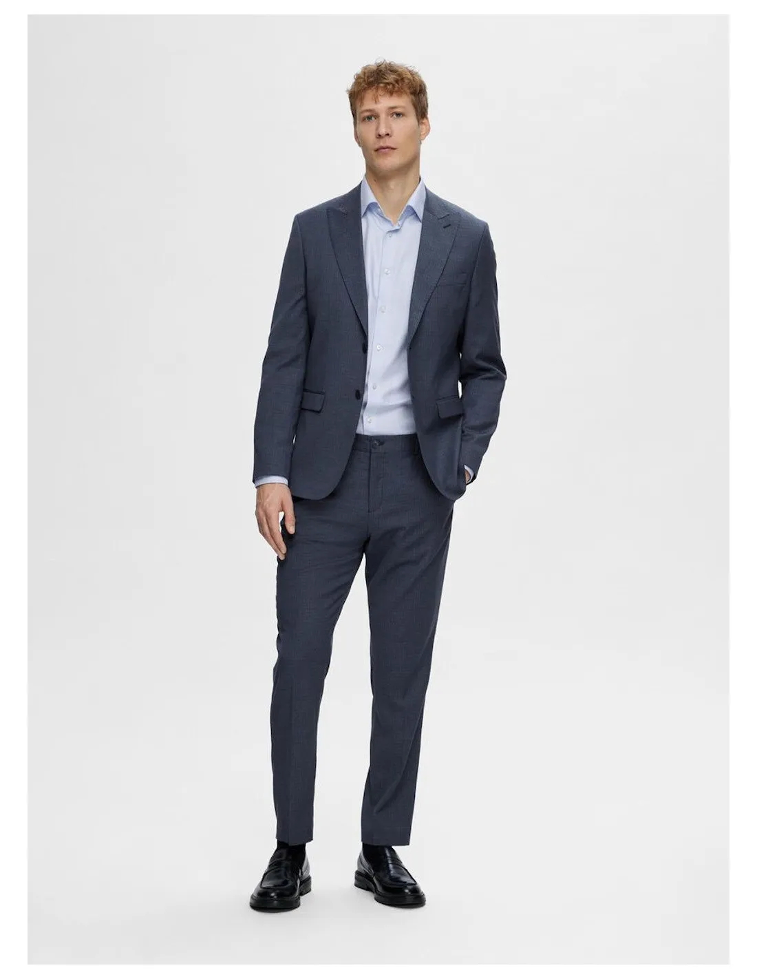SELECTED TAILORED TROUSERS UOMO,SLHSLIM-NEIL BLUE