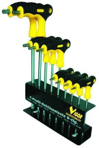 SERIE CACCIAVITI  IMPRONTA TORX MANICO A T  chrome vanadium 9 pezzi 38937-10