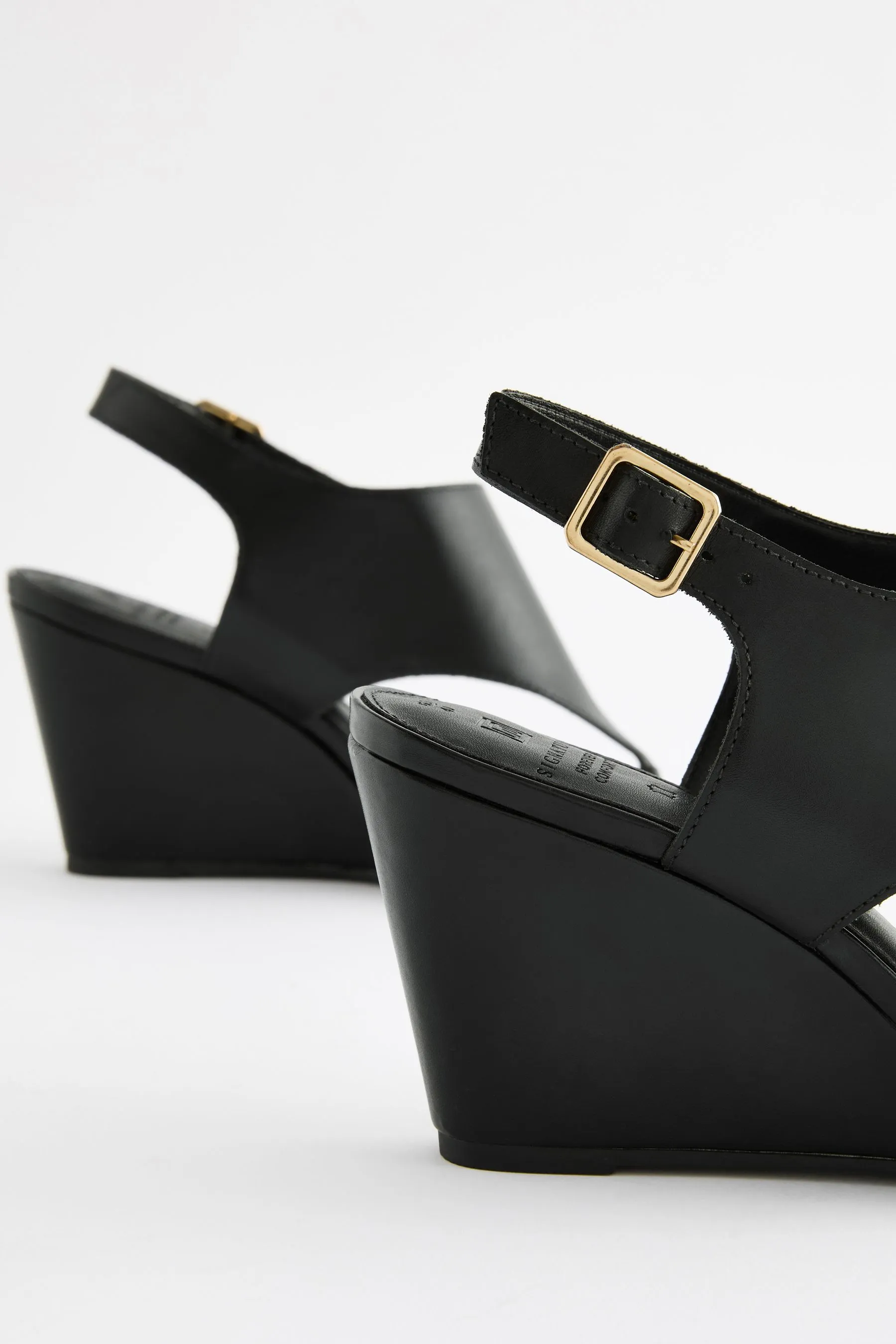 Signature - Zeppe infradito in pelle