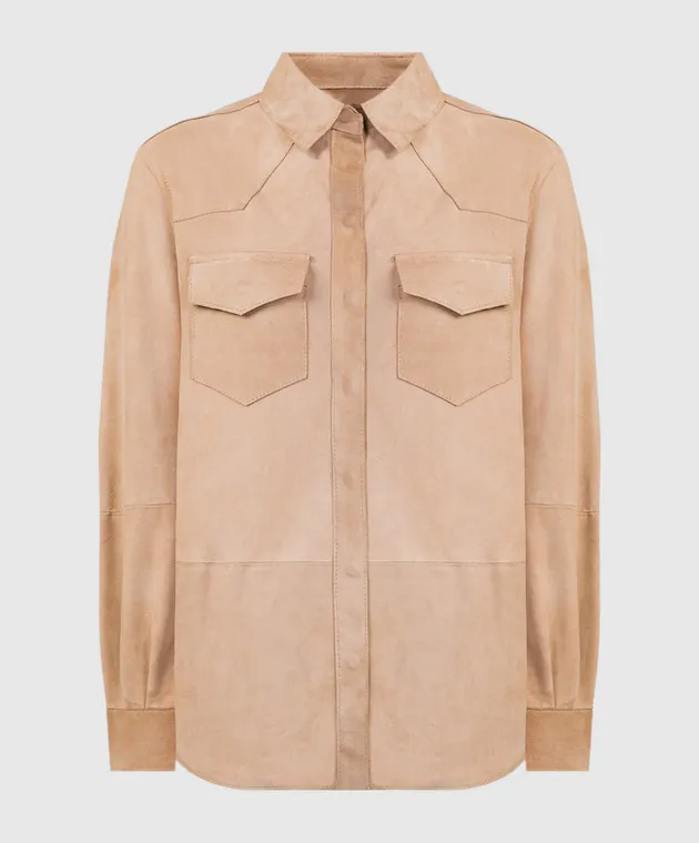 Simonetta Ravizza Camicia PAPRIKA in camoscio beige PAPRIKA