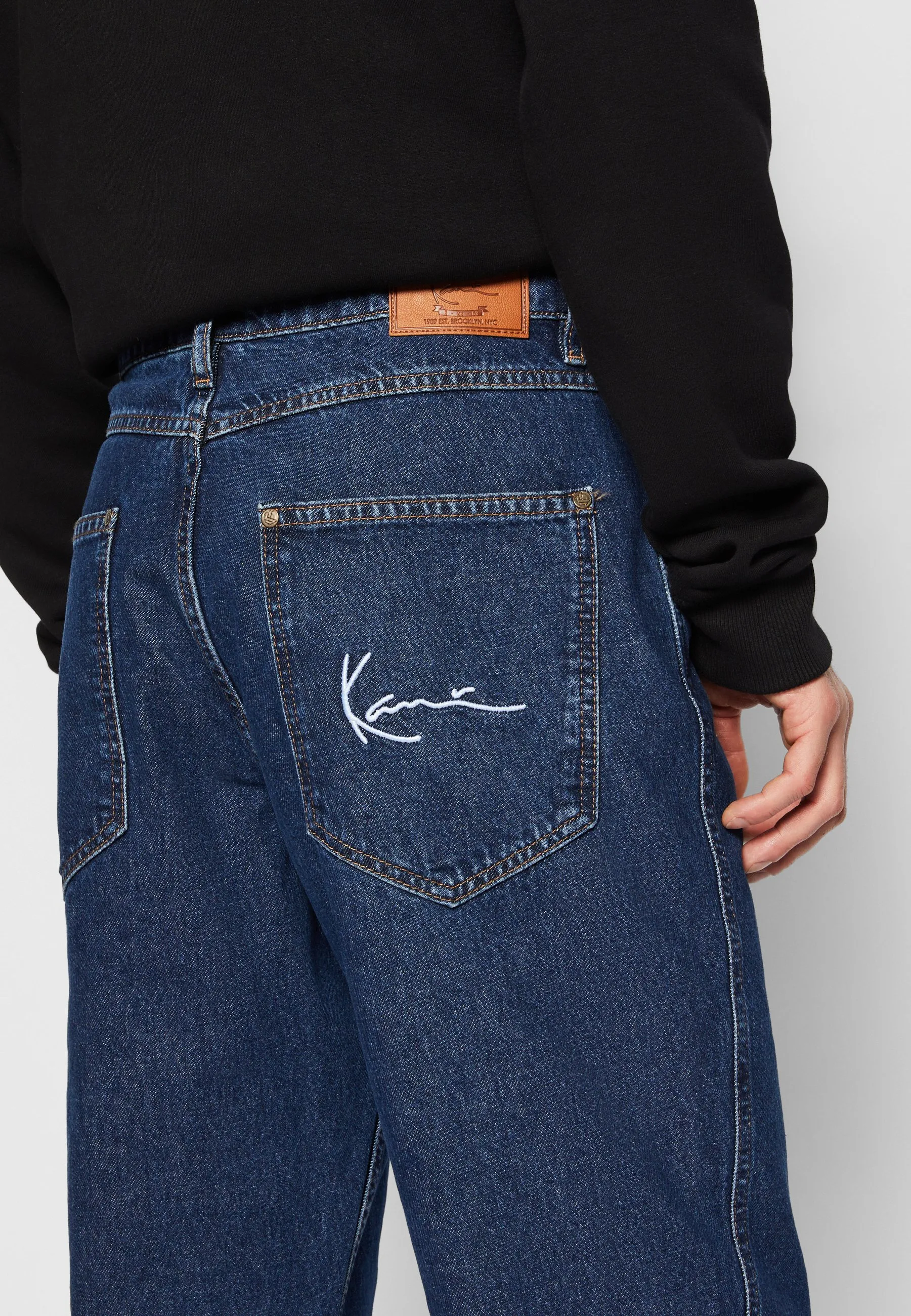SMALL SIGNATURE TAPE FIVE POCKET DENIM - Jeans a sigaretta