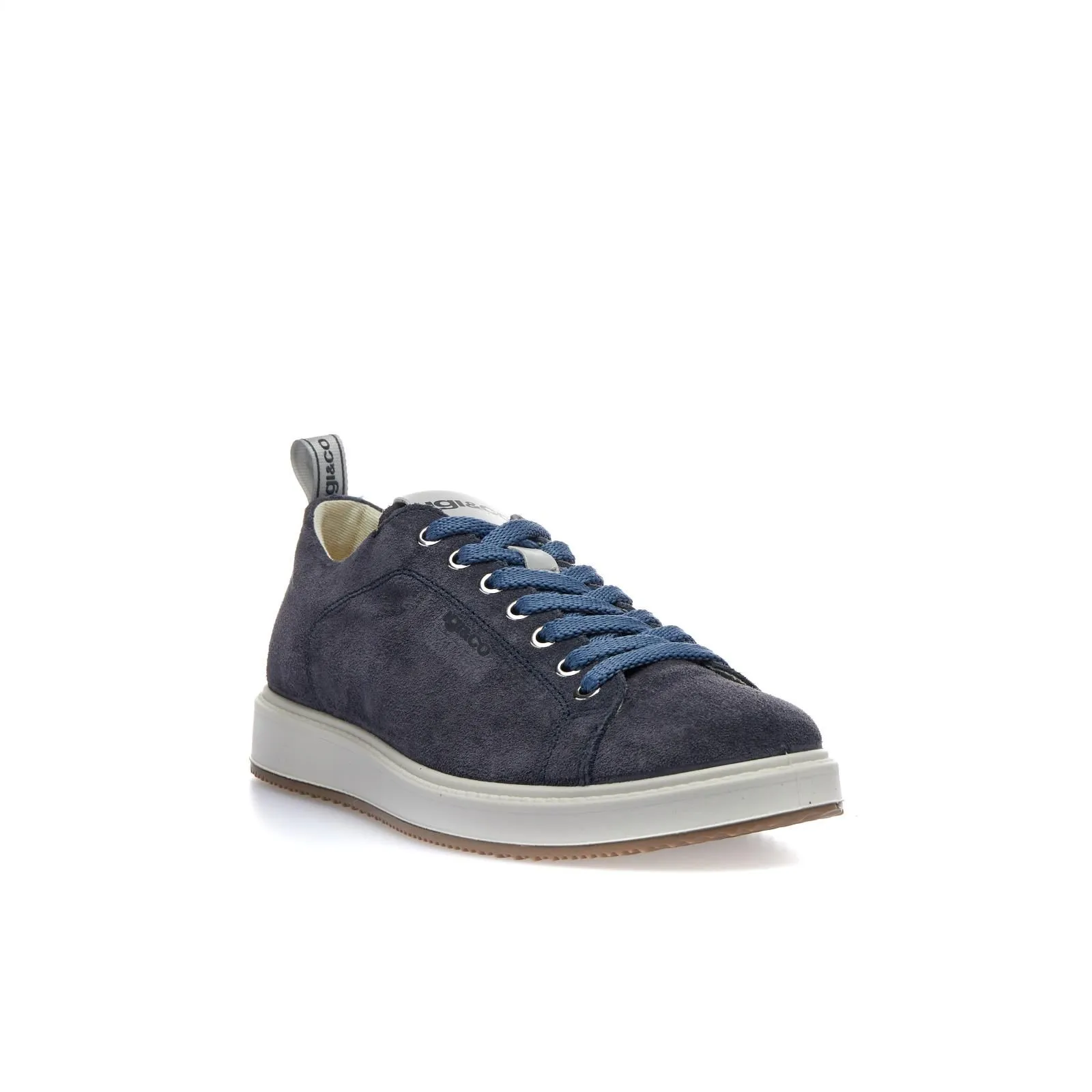 Sneakers blu da uomo in pelle