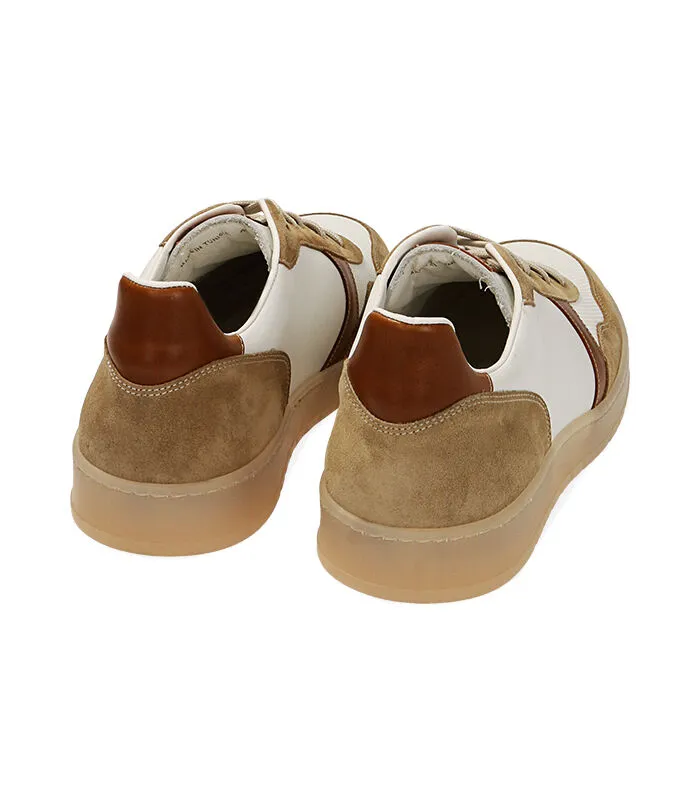 Sneakers cognac in pelle