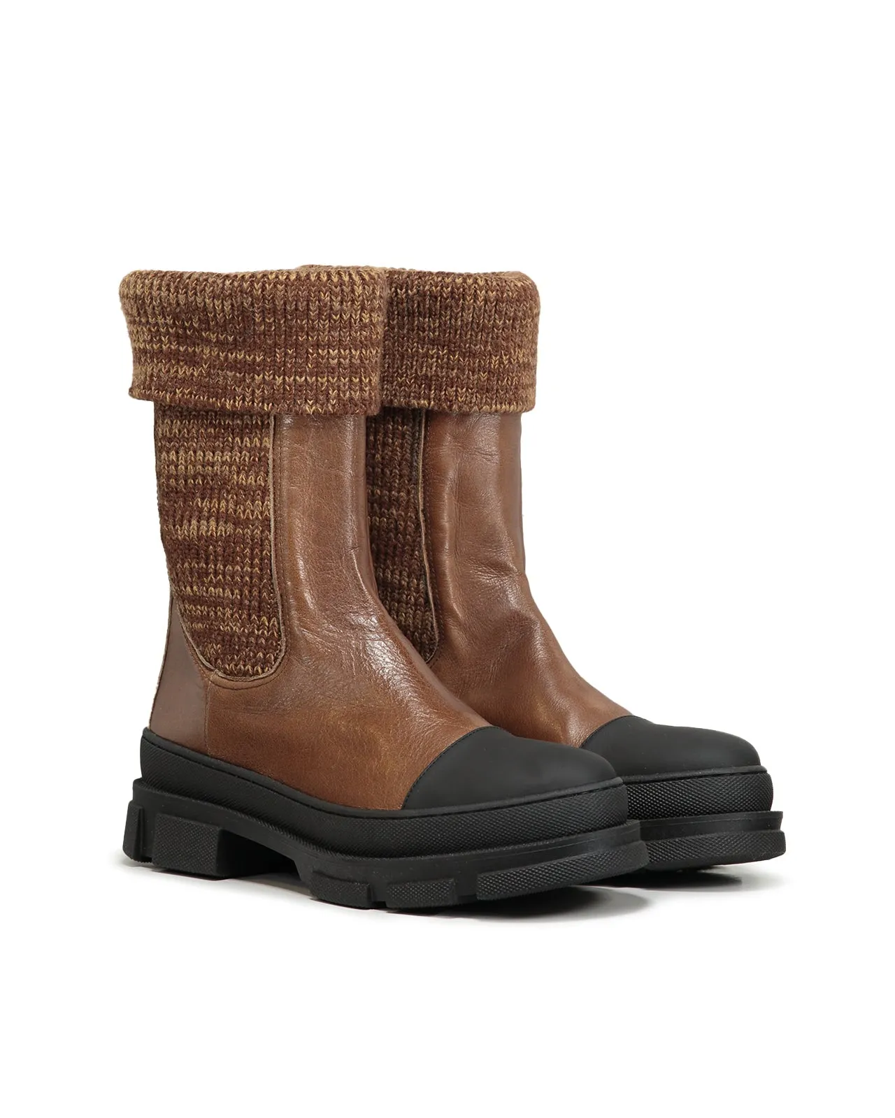 Stivaletto Chelsea calza marrone