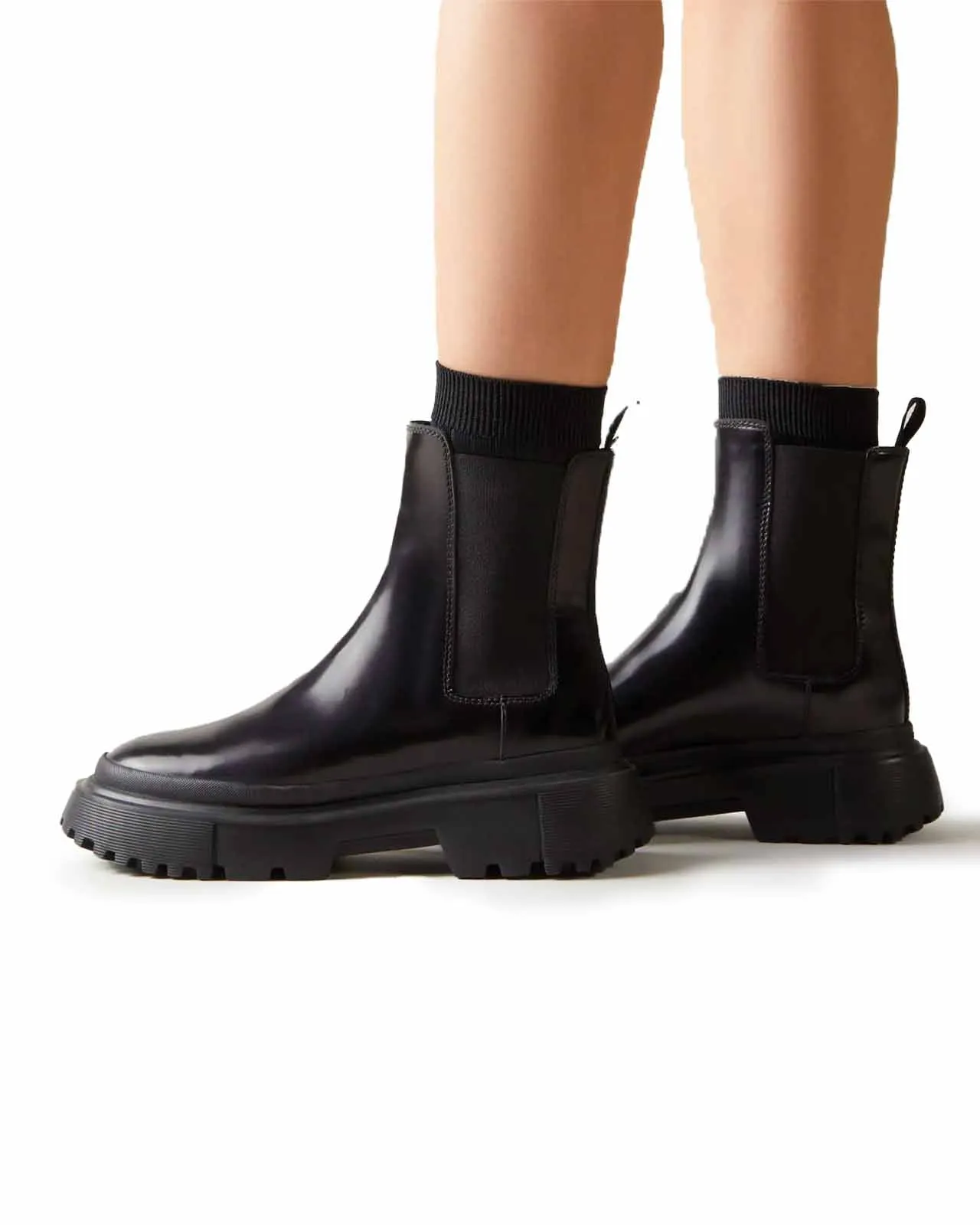 Stivaletto Chelsea H629 pelle nera