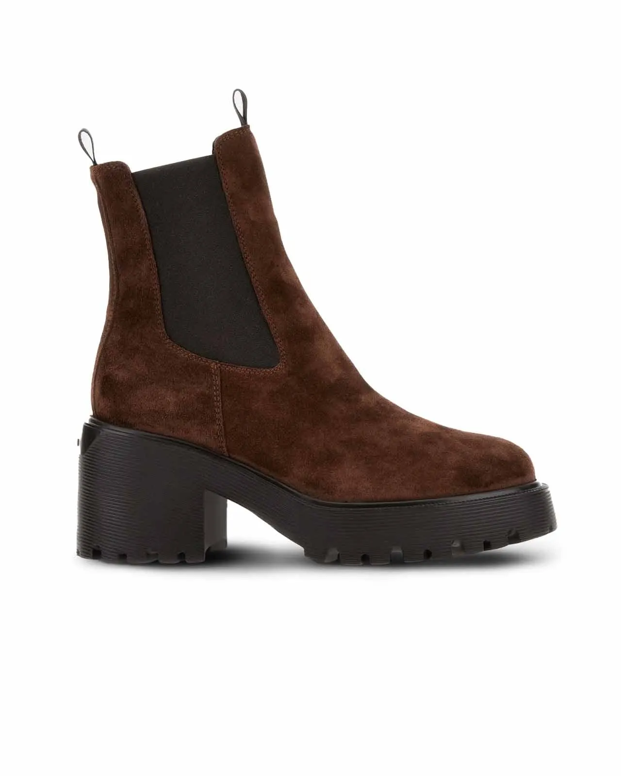 Stivaletto Chelsea H649 suede marrone