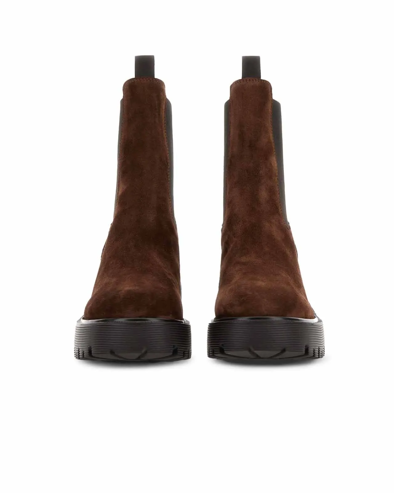 Stivaletto Chelsea H649 suede marrone
