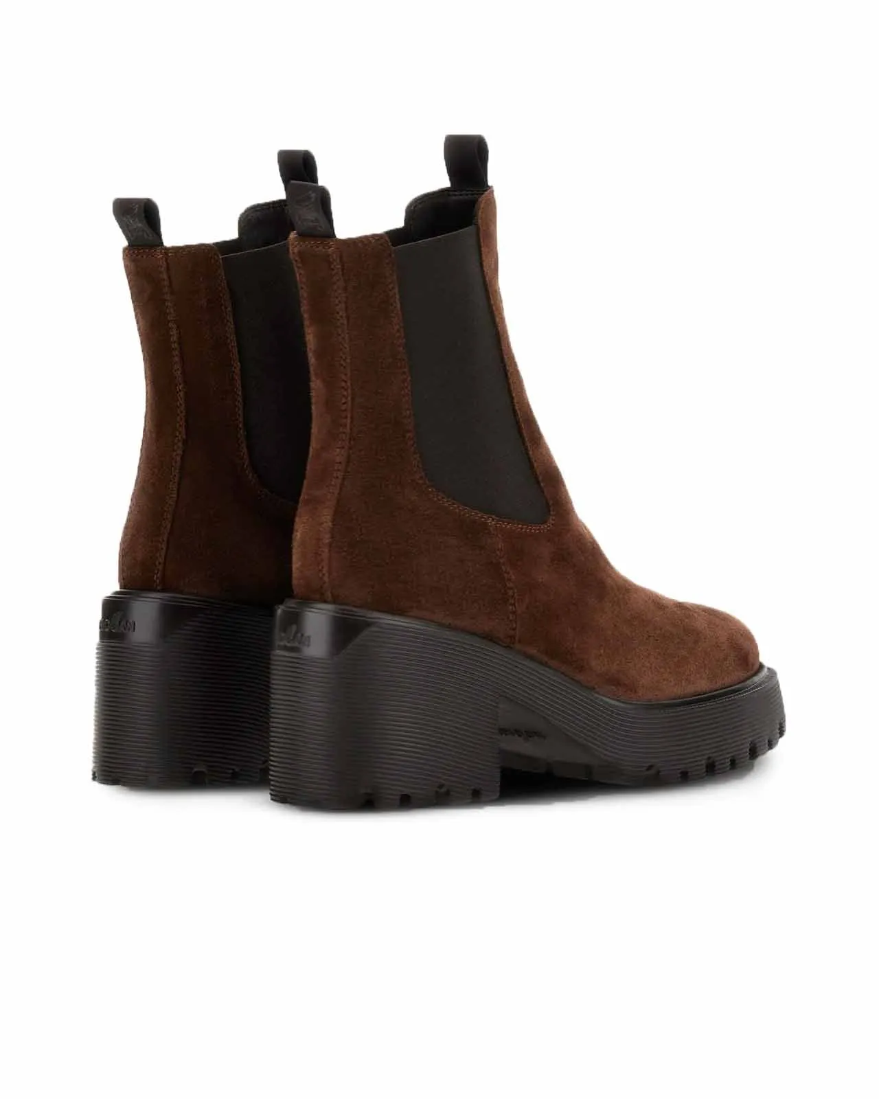 Stivaletto Chelsea H649 suede marrone