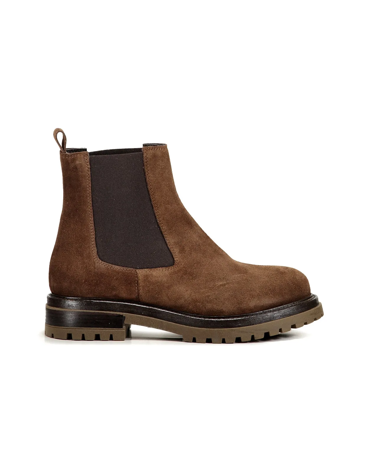 Stivaletto Chelsea suede marrone