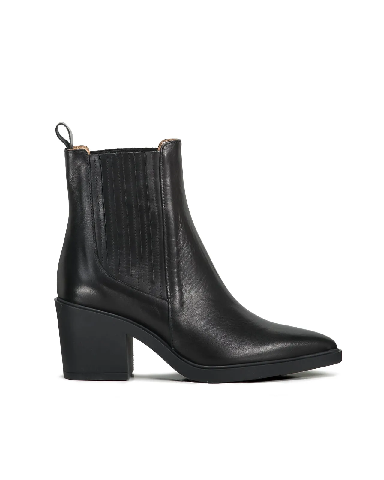 Stivaletto Chelsea Texano pelle nera