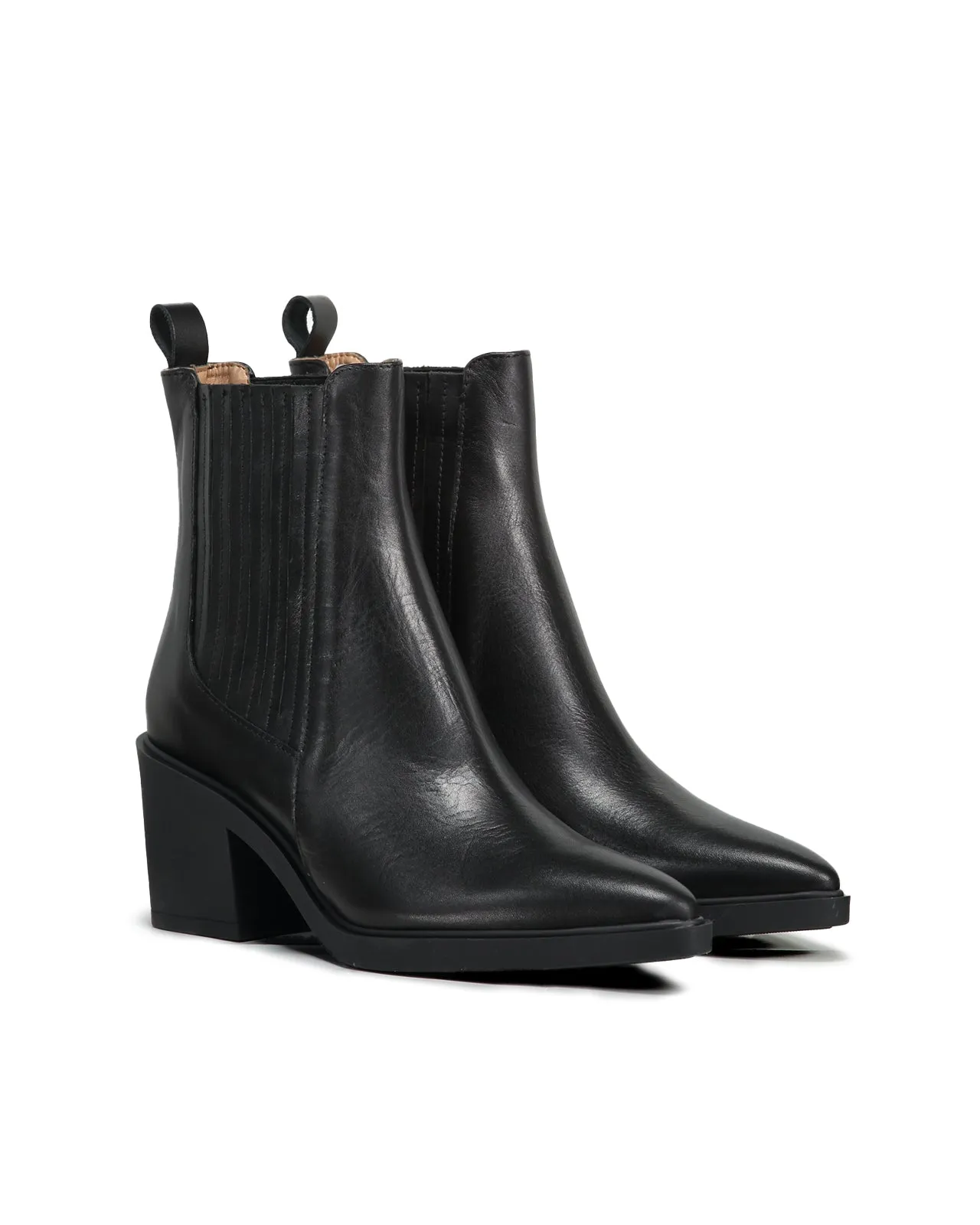 Stivaletto Chelsea Texano pelle nera