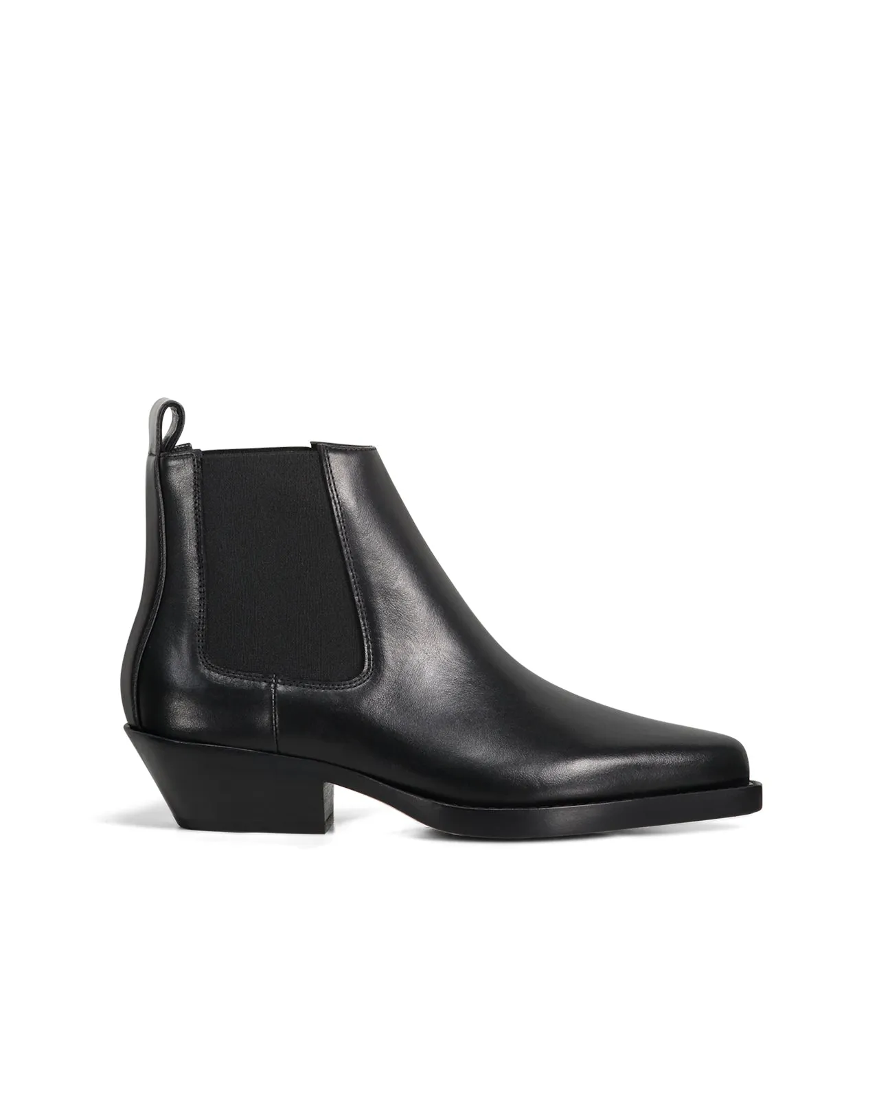 Stivaletto texano chelsea pelle nera