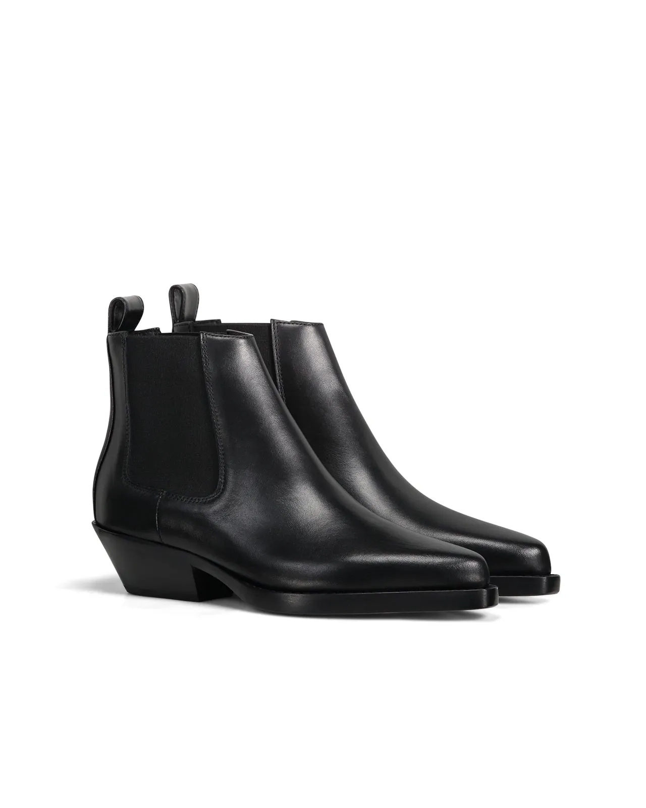 Stivaletto texano chelsea pelle nera