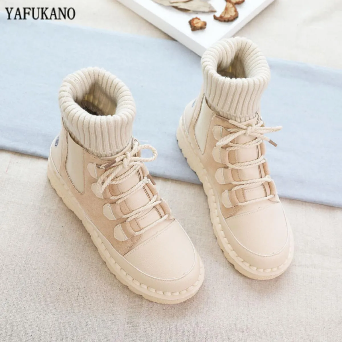 Stivali da donna Stivali retrò autunnali Stivali casual retrò stile britannico retrò da donna