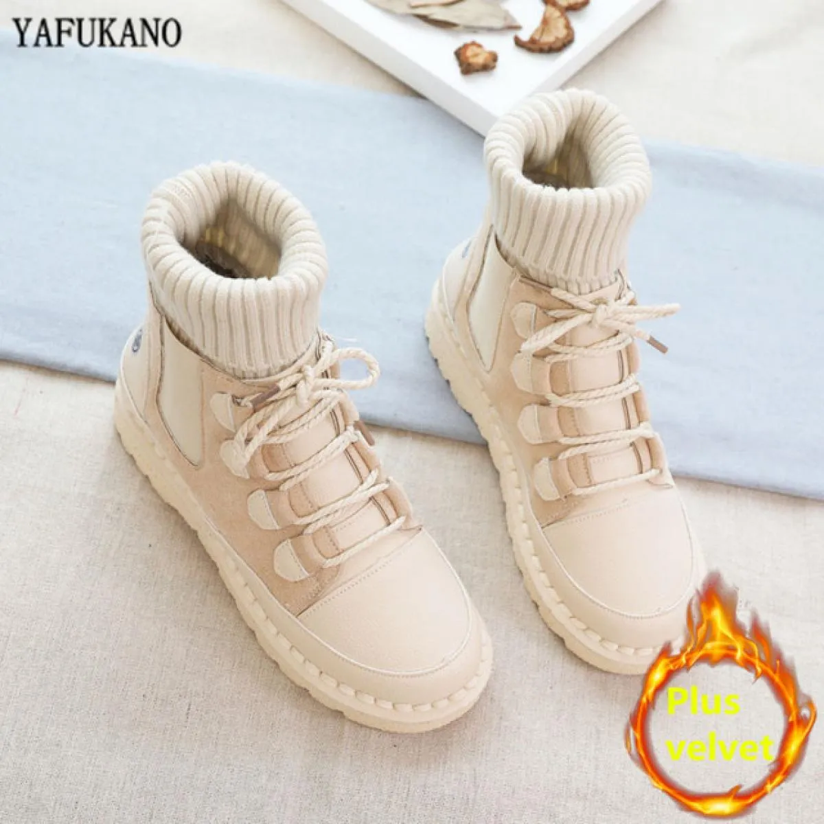 Stivali da donna Stivali retrò autunnali Stivali casual retrò stile britannico retrò da donna