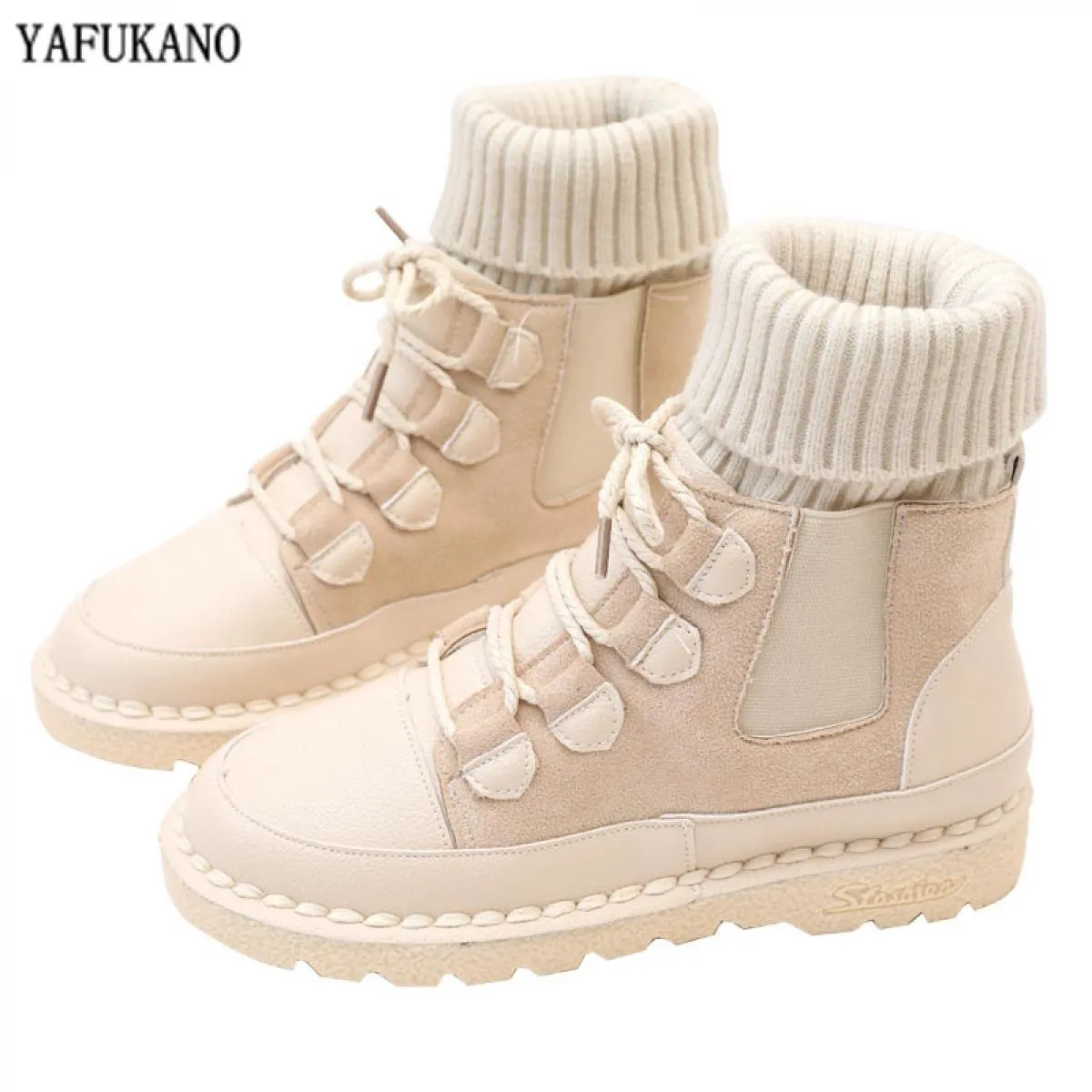 Stivali da donna Stivali retrò autunnali Stivali casual retrò stile britannico retrò da donna