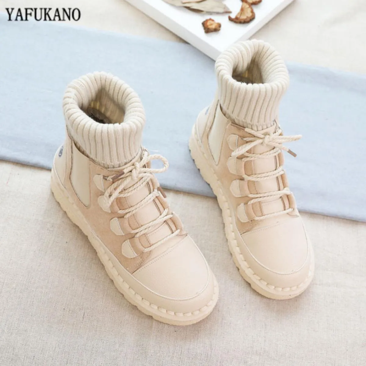 Stivali da donna Stivali retrò autunnali Stivali casual retrò stile britannico retrò da donna