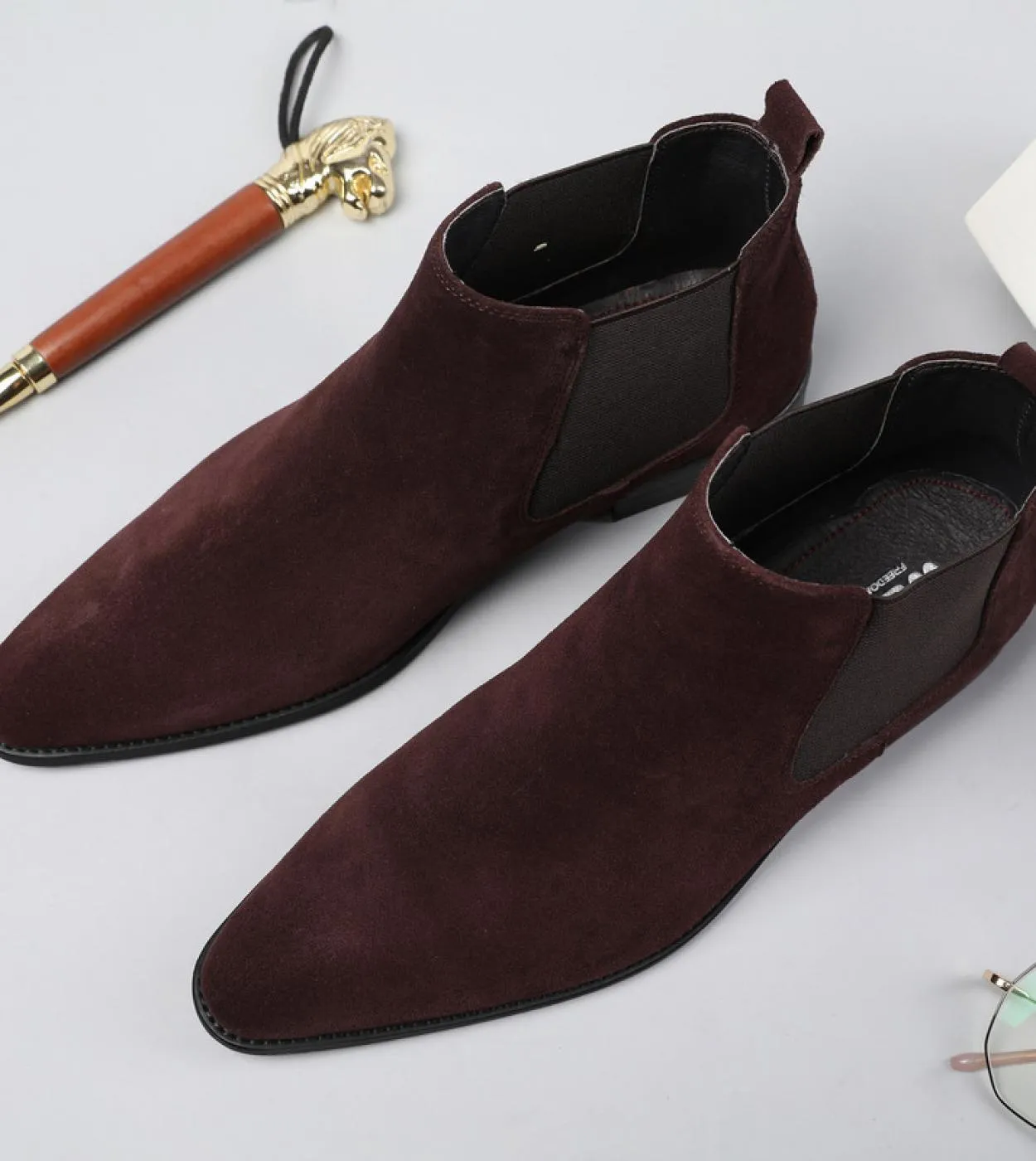Stivali in vera pelle Pelle Botas alla caviglia in pelle scamosciata Caviglia in pelle Botas Scarpe in pelle scamosciata