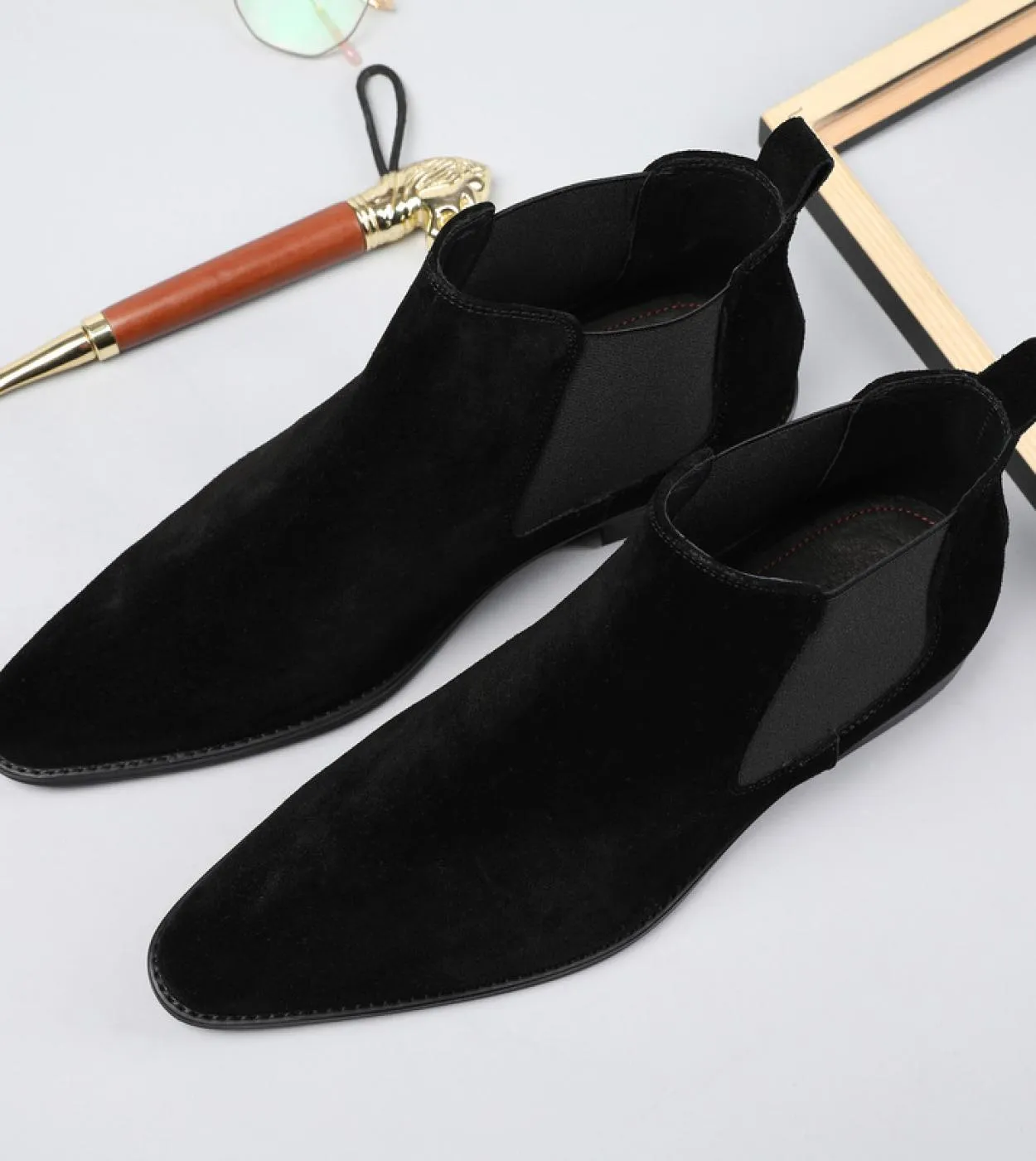 Stivali in vera pelle Pelle Botas alla caviglia in pelle scamosciata Caviglia in pelle Botas Scarpe in pelle scamosciata