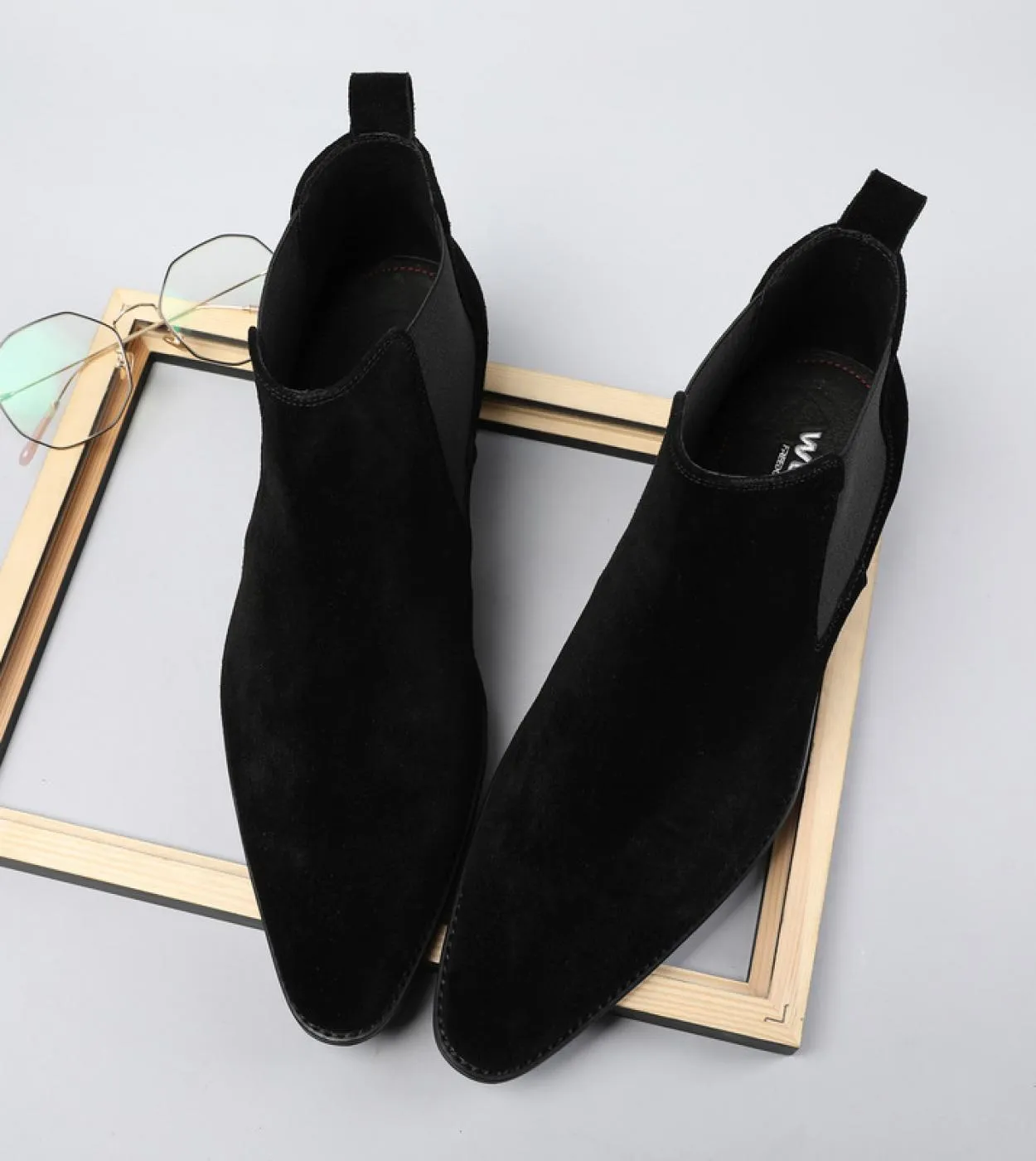 Stivali in vera pelle Pelle Botas alla caviglia in pelle scamosciata Caviglia in pelle Botas Scarpe in pelle scamosciata