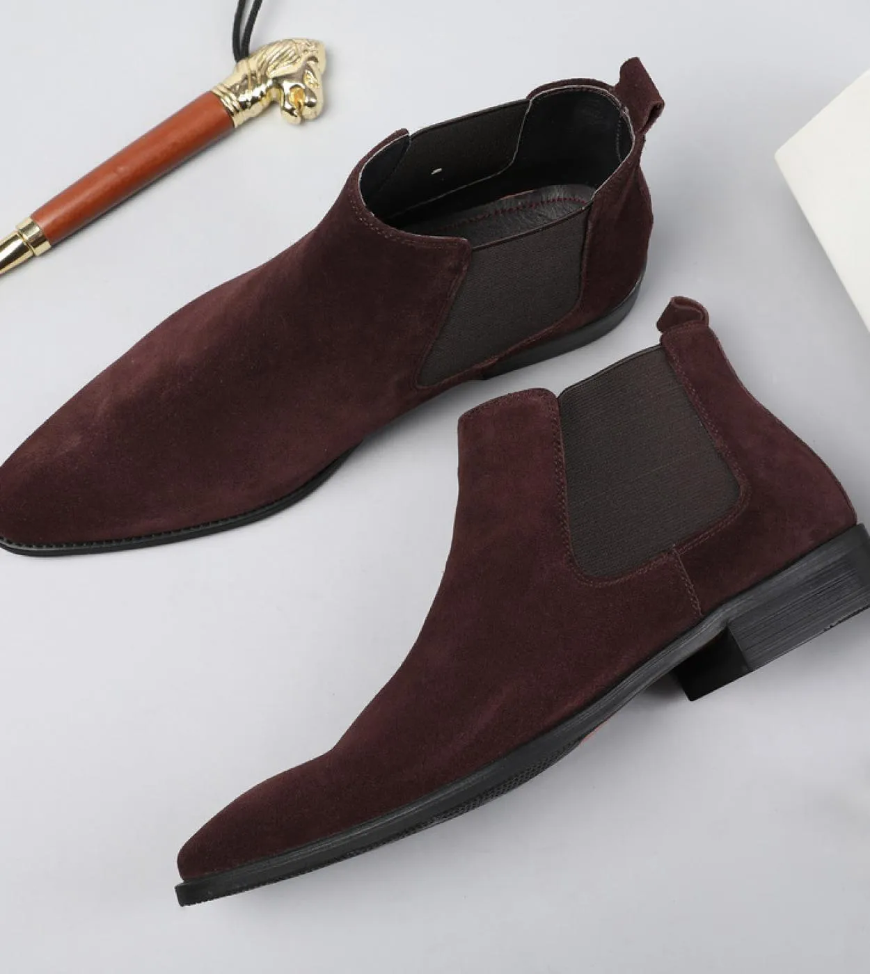 Stivali in vera pelle Pelle Botas alla caviglia in pelle scamosciata Caviglia in pelle Botas Scarpe in pelle scamosciata