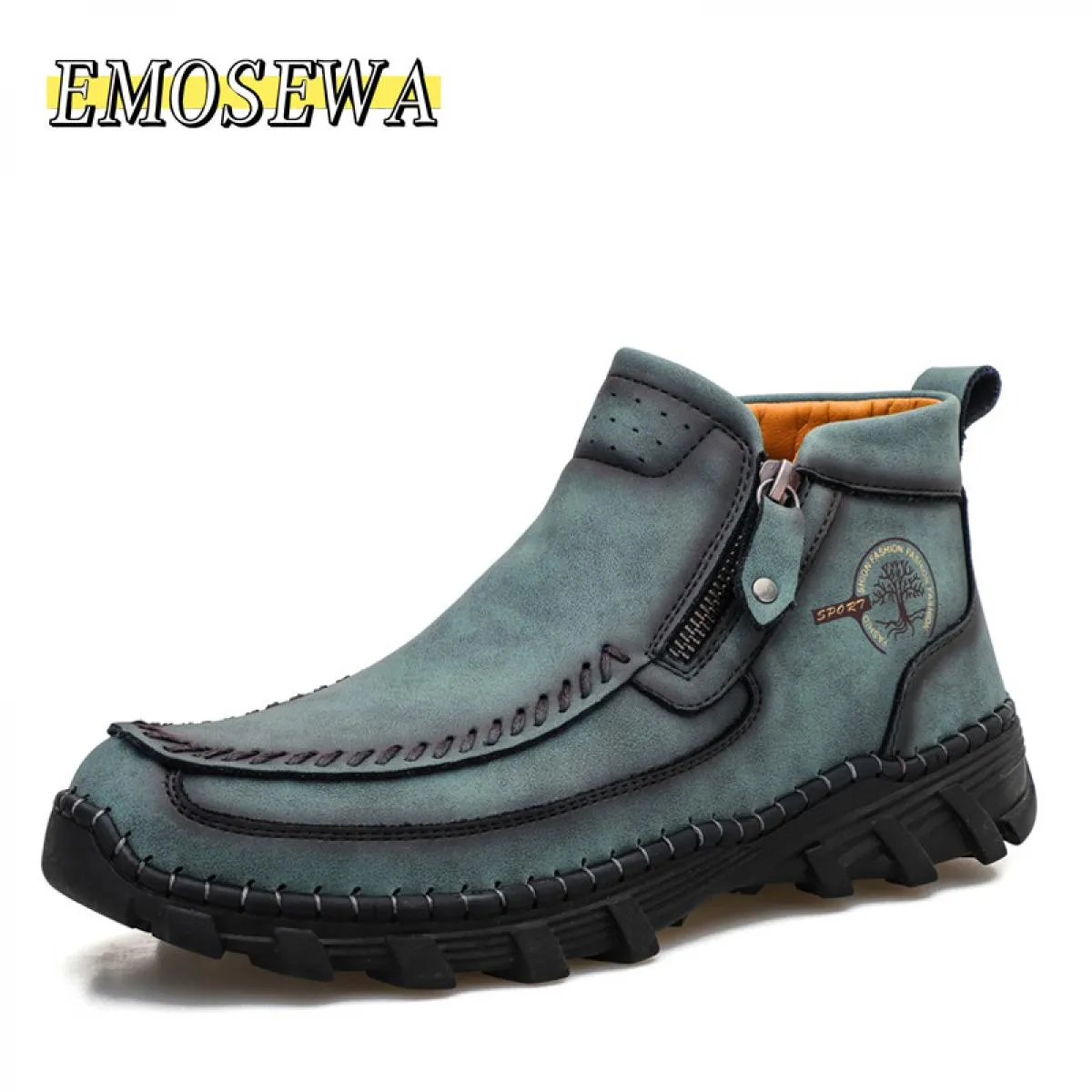 Stivali invernali da uomo con cerniera Scarpe Casual Stivali invernali caldi Uomo Autunno Inverno Stivali da uomo Stivali da uom