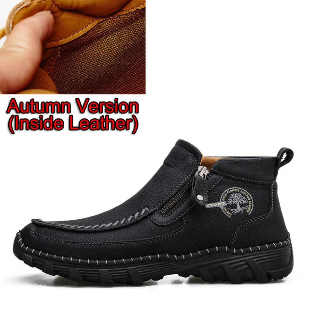 Stivali invernali da uomo con cerniera Scarpe Casual Stivali invernali caldi Uomo Autunno Inverno Stivali da uomo Stivali da uom