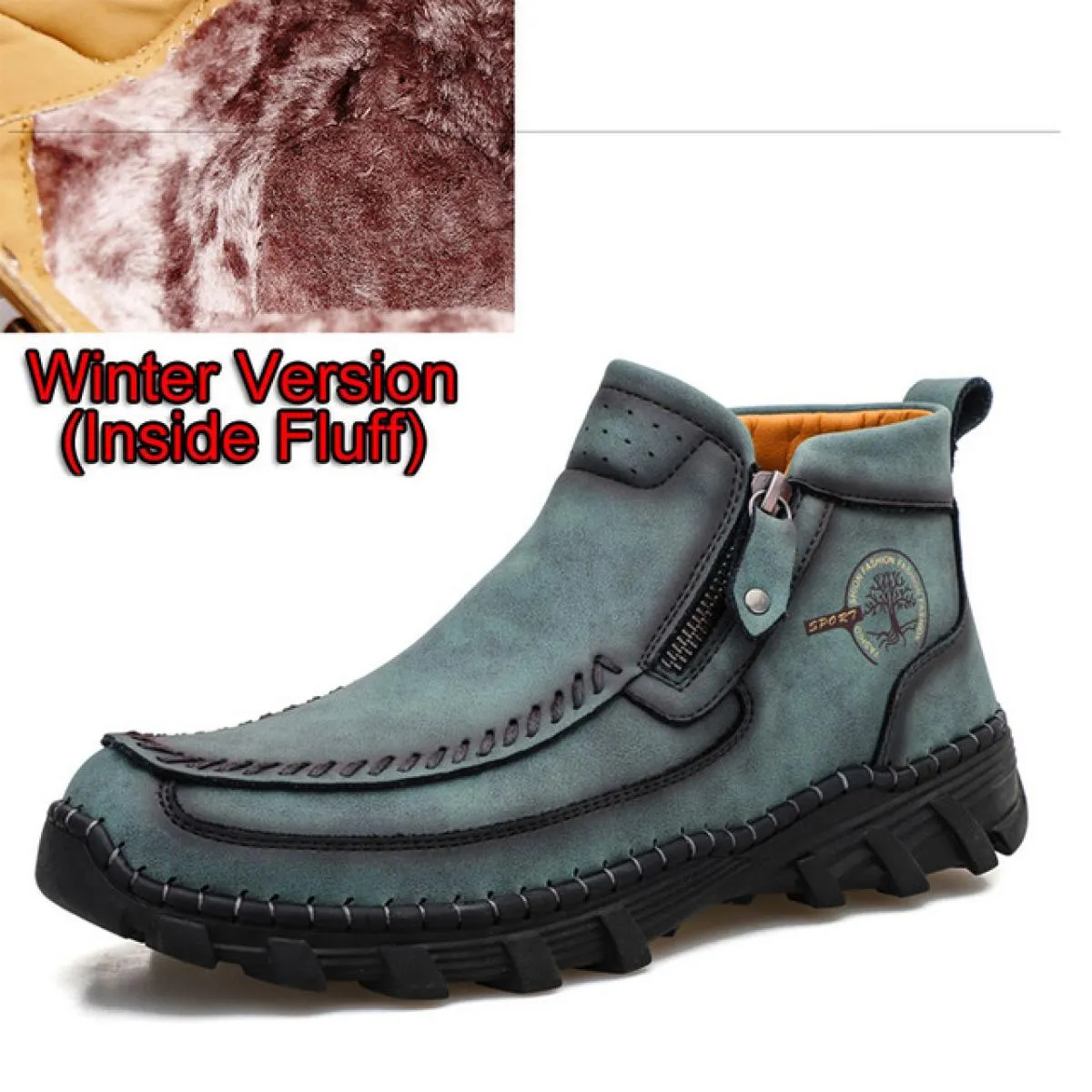 Stivali invernali da uomo con cerniera Scarpe Casual Stivali invernali caldi Uomo Autunno Inverno Stivali da uomo Stivali da uom