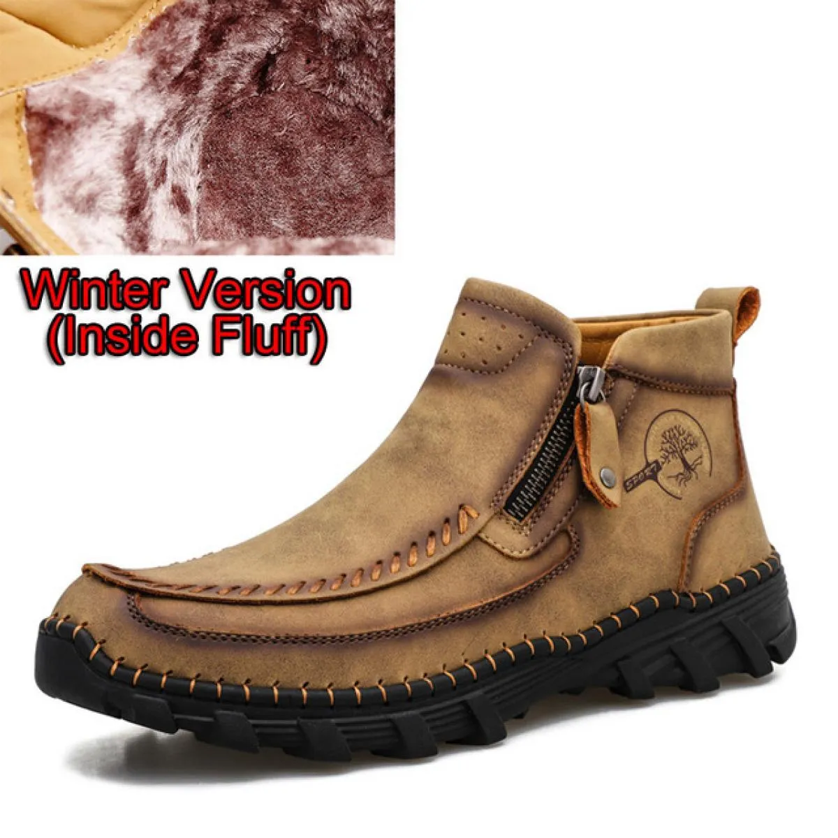 Stivali invernali da uomo con cerniera Scarpe Casual Stivali invernali caldi Uomo Autunno Inverno Stivali da uomo Stivali da uom