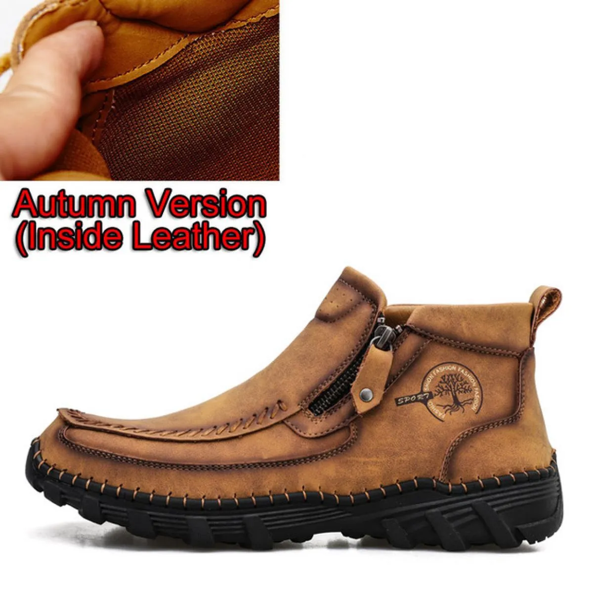 Stivali invernali da uomo con cerniera Scarpe Casual Stivali invernali caldi Uomo Autunno Inverno Stivali da uomo Stivali da uom