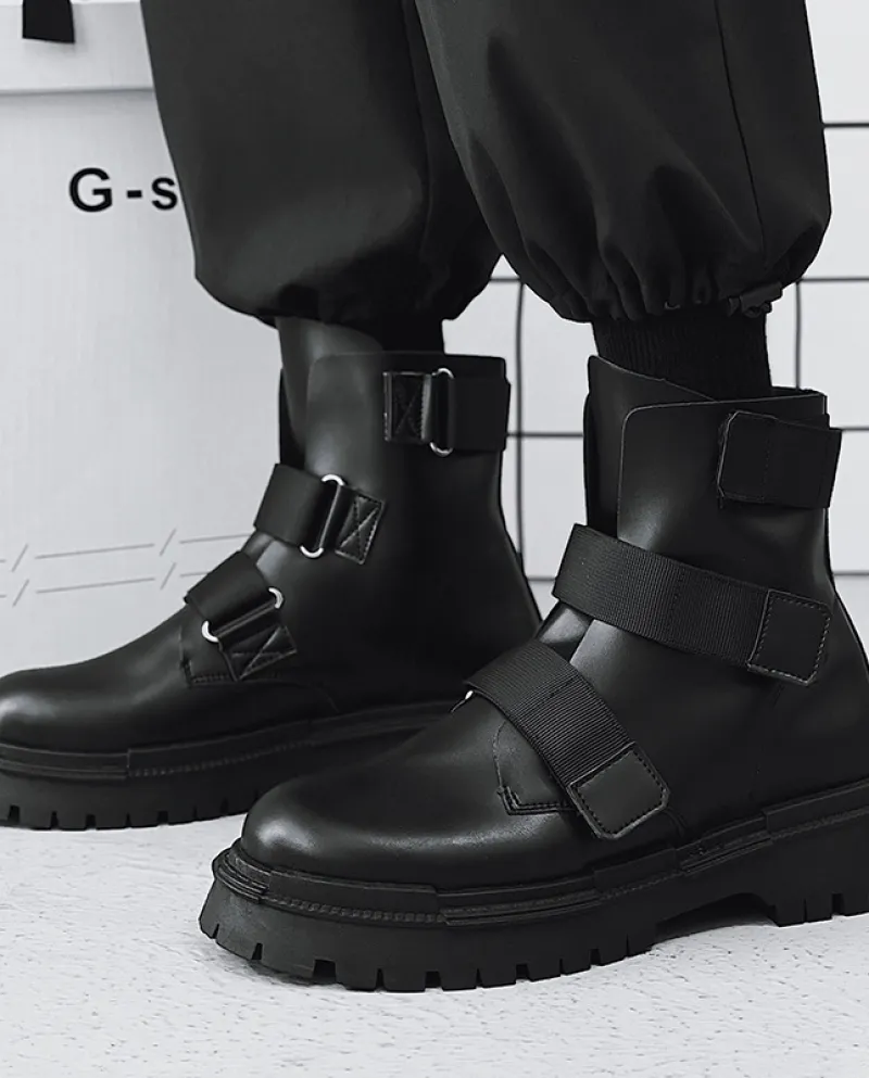 Stivali Martin Stivali da moto nuovi da uomo Stivali alti da uomo alla moda in pelle Stivali da uomo autunno e inverno
